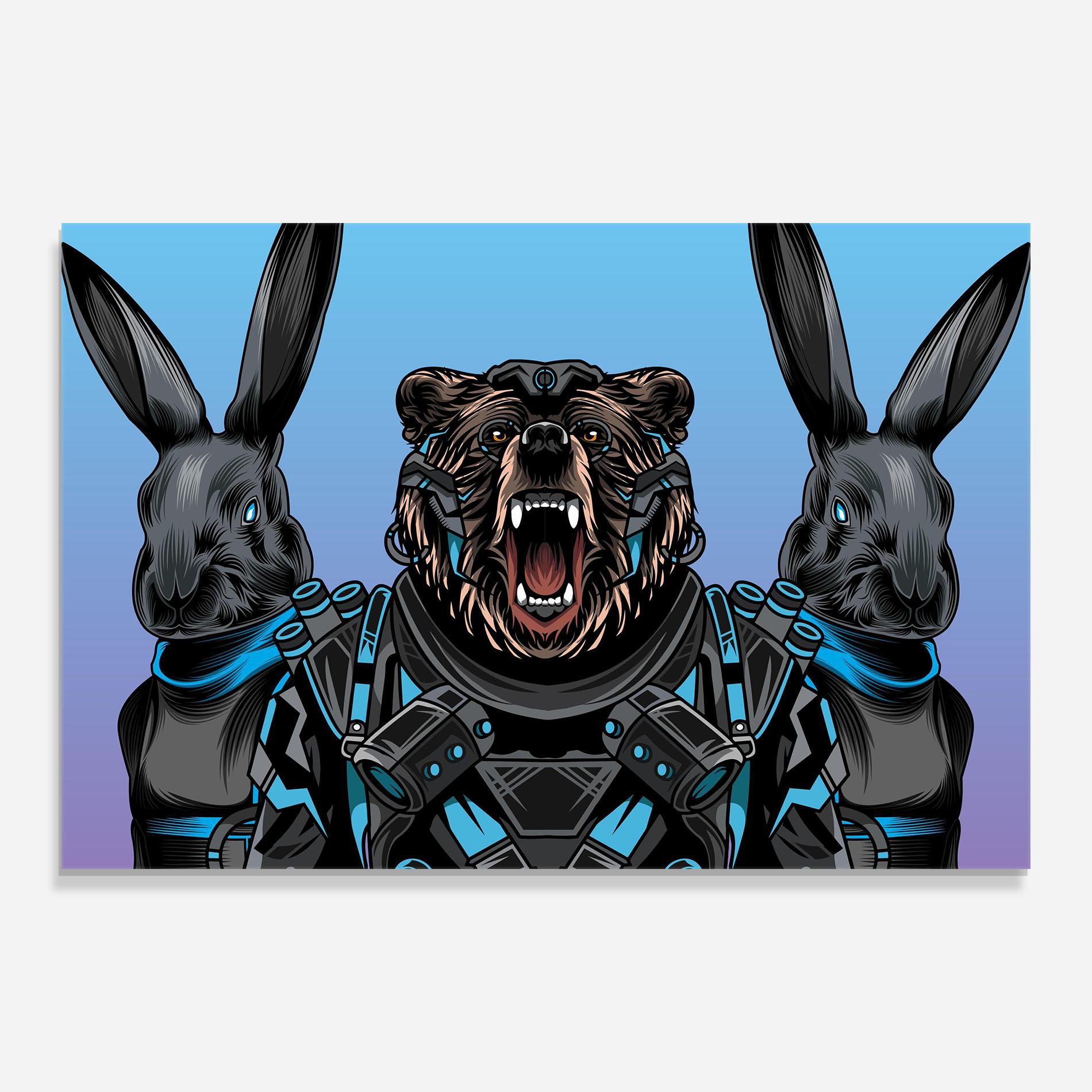 Glasbild Bunny Bear mockup 0