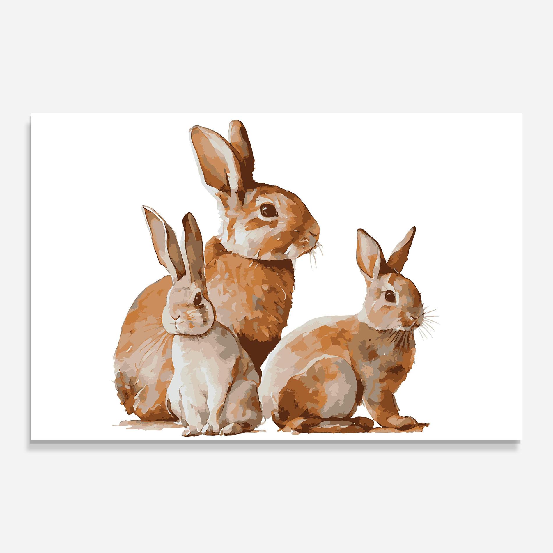 Glasbild Family Rabbit mockup 0