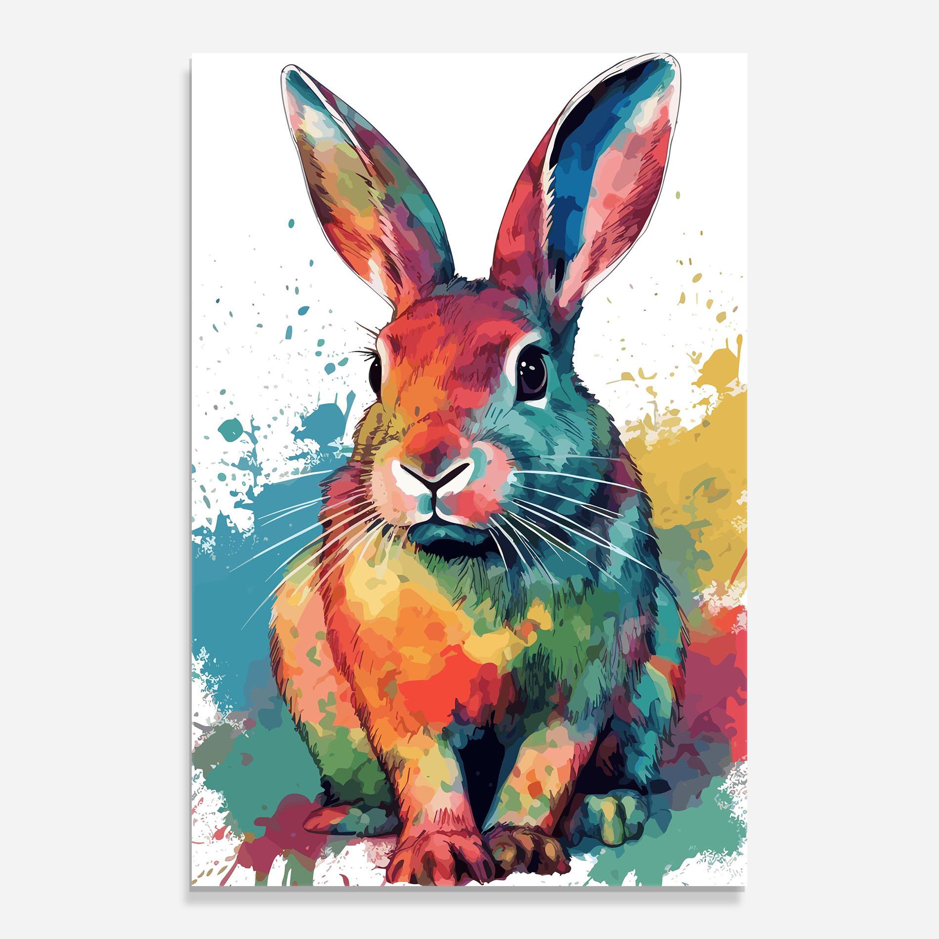 Glasbild Brush Rabbit mockup 0