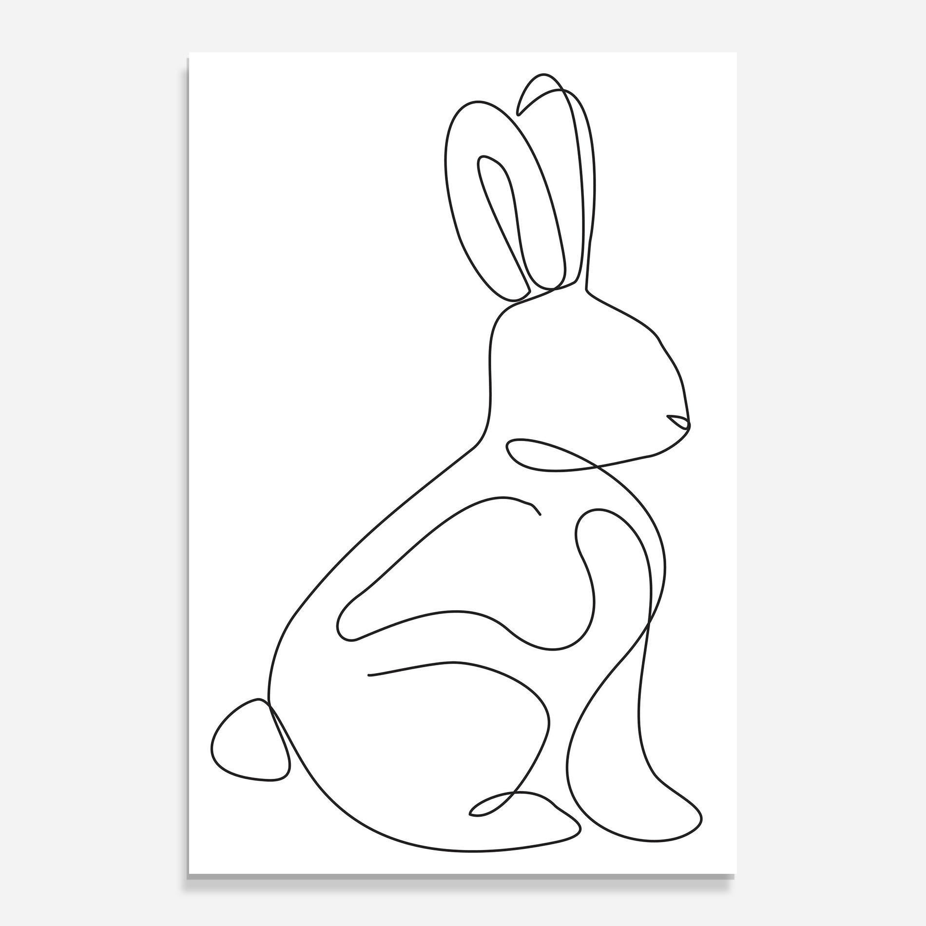 Glasbild Cute Rabbit mockup 0