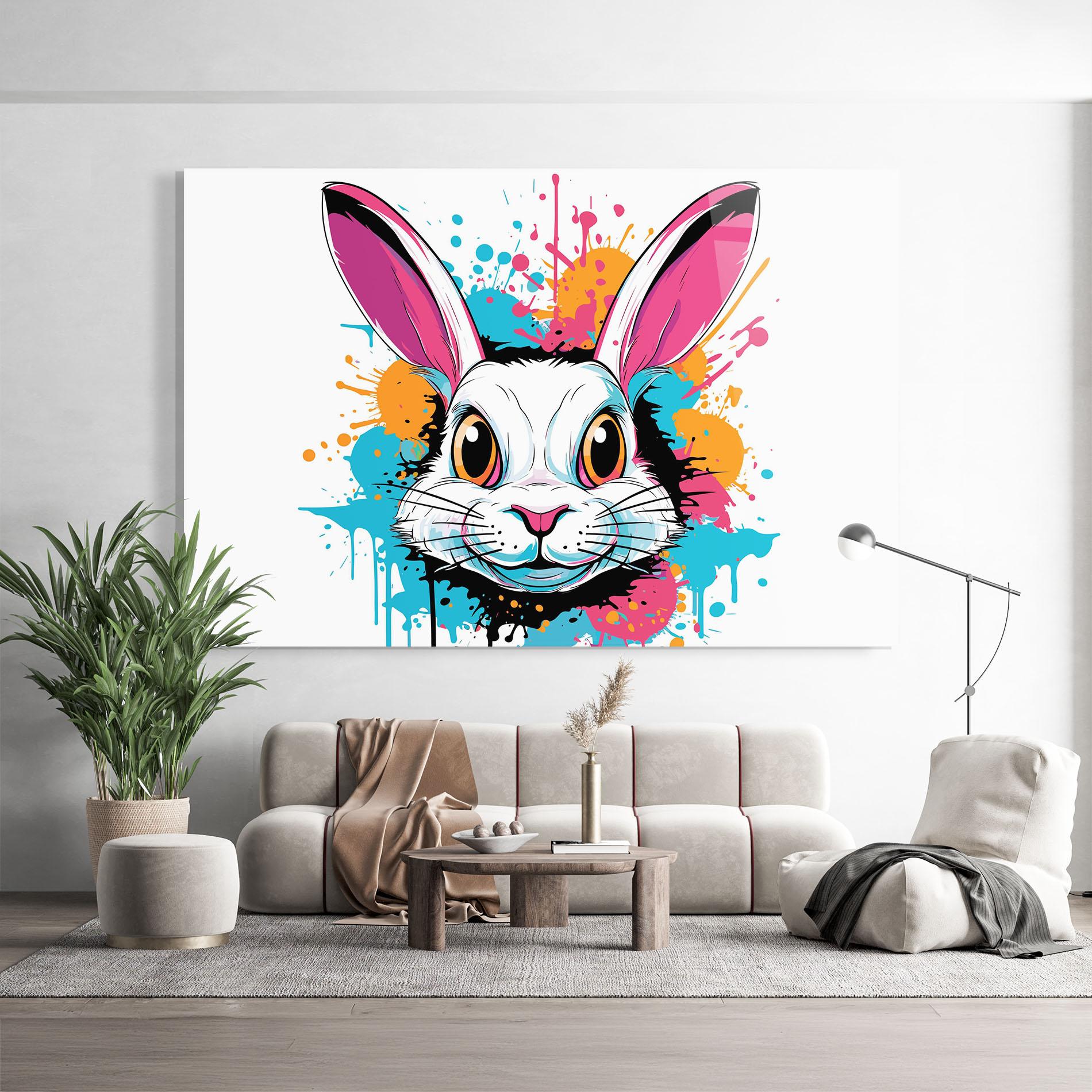 Glasbild Angry Bunny mockup 9