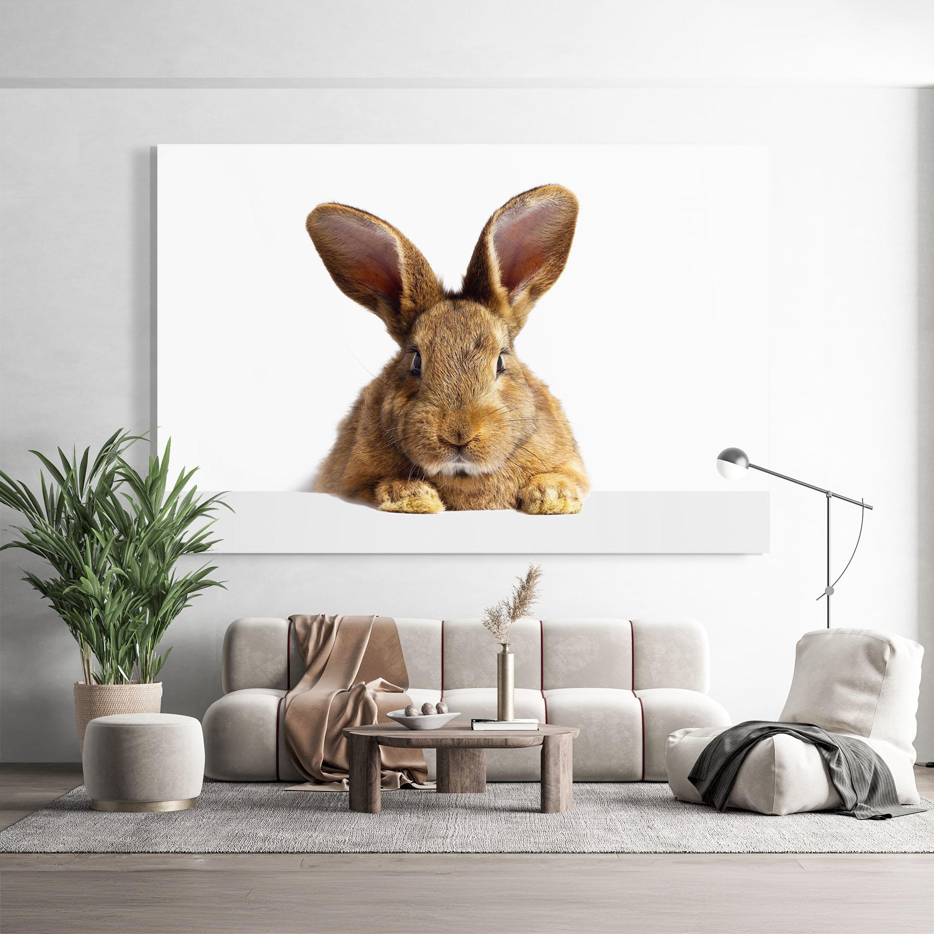 Glasbild Brown Cute Bunny mockup 9