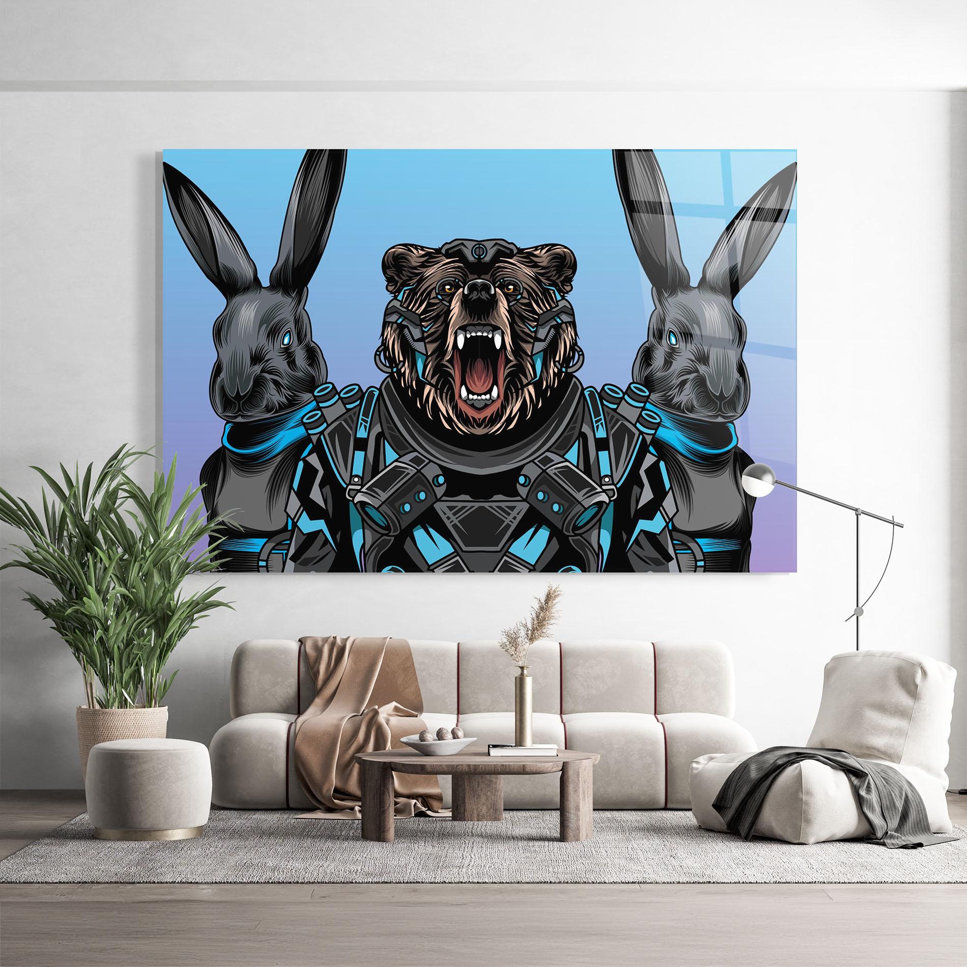 Glasbild Bunny Bear mockup 9