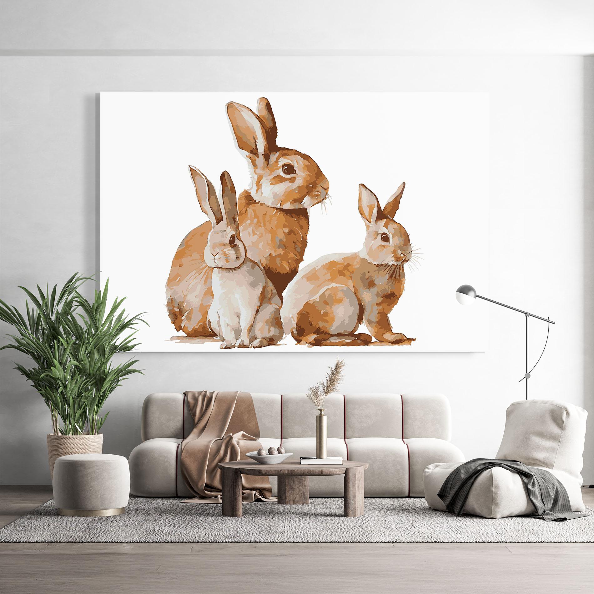 Glasbild Family Rabbit mockup 9