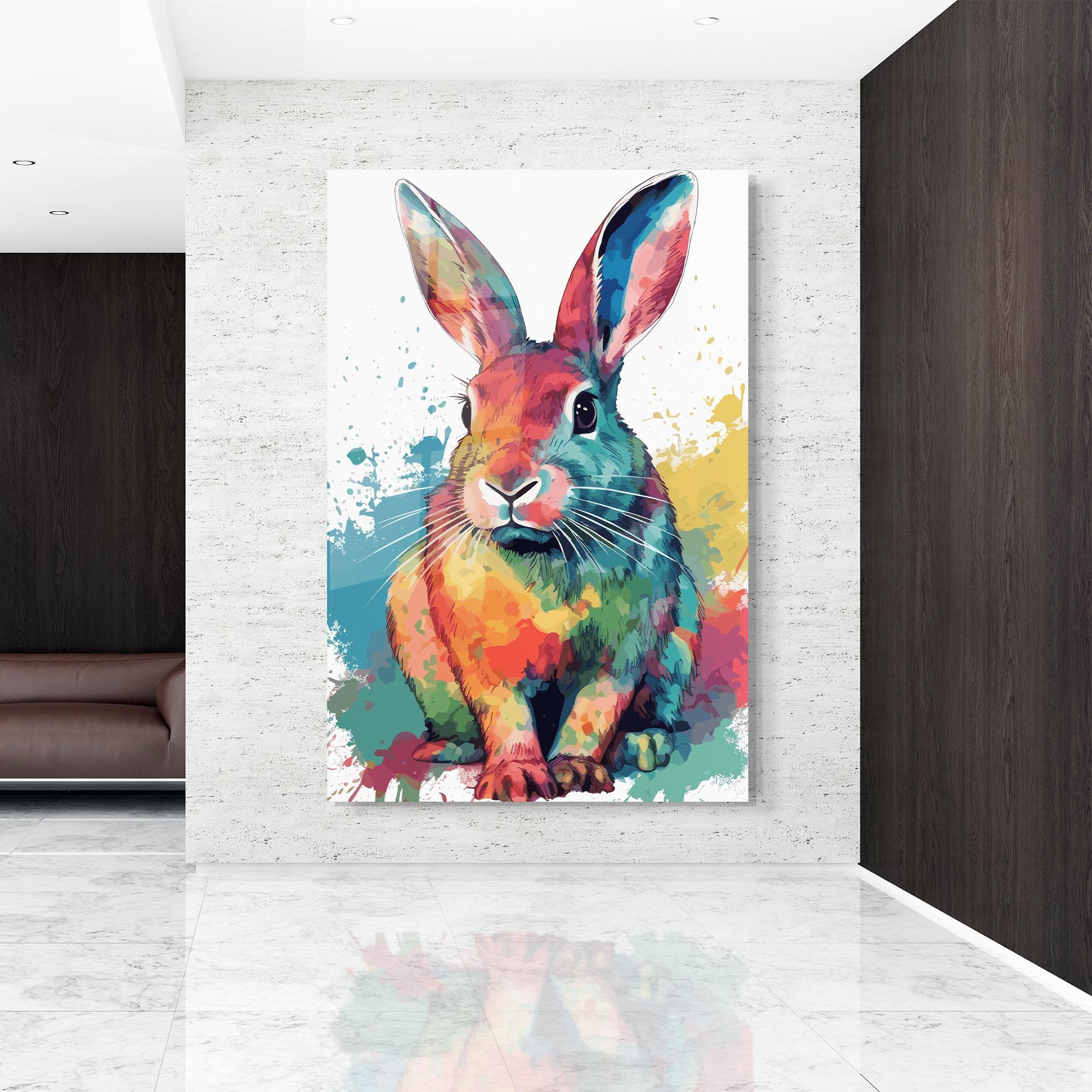 Glasbild Brush Rabbit mockup 9