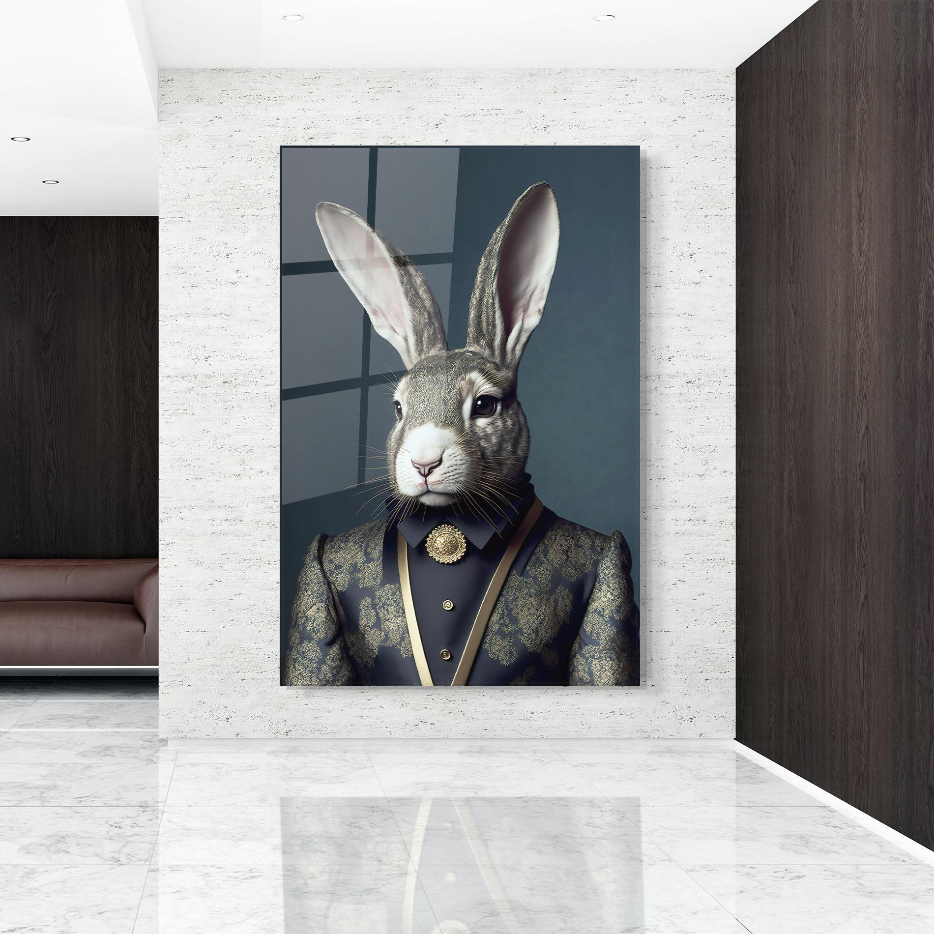 Glasbild Elegant Rabbit mockup 9