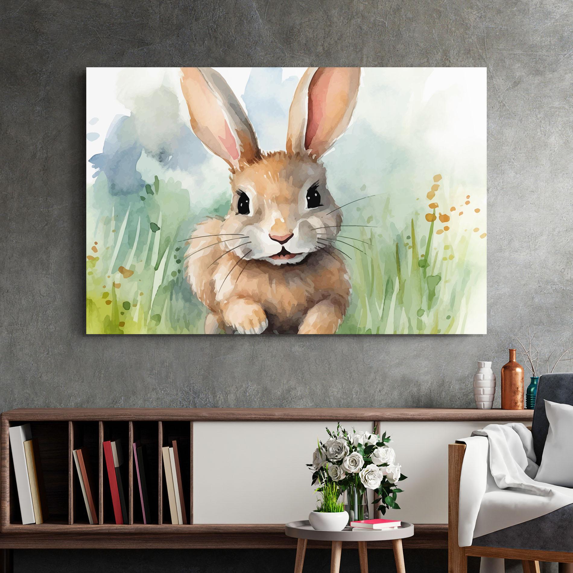 Glasbild Brown Cream Bunny mockup 2