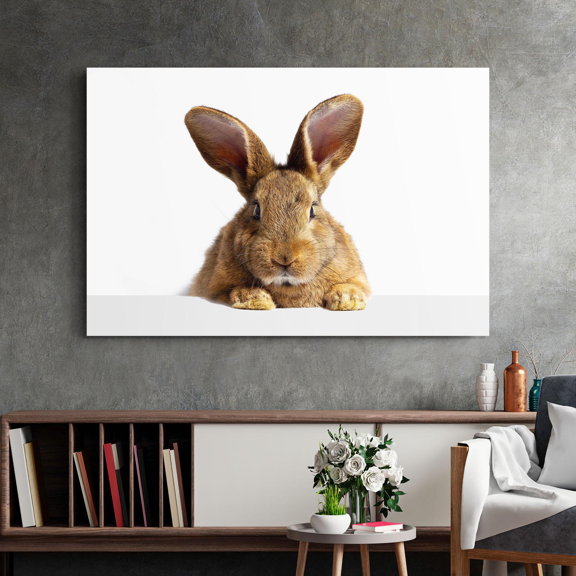 Glasbild Brown Cute Bunny mockup 2