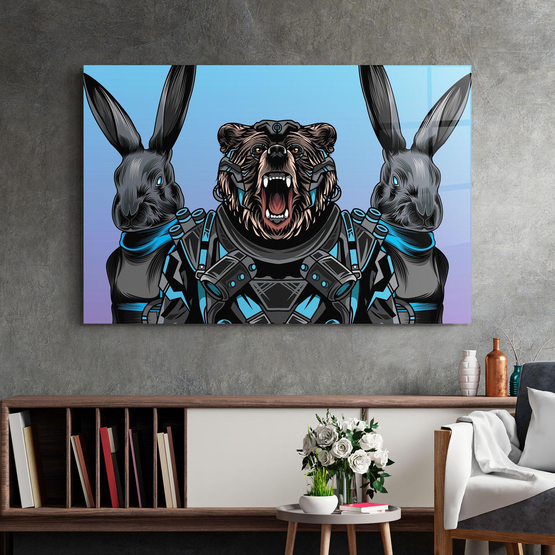 Glasbild Bunny Bear mockup 2