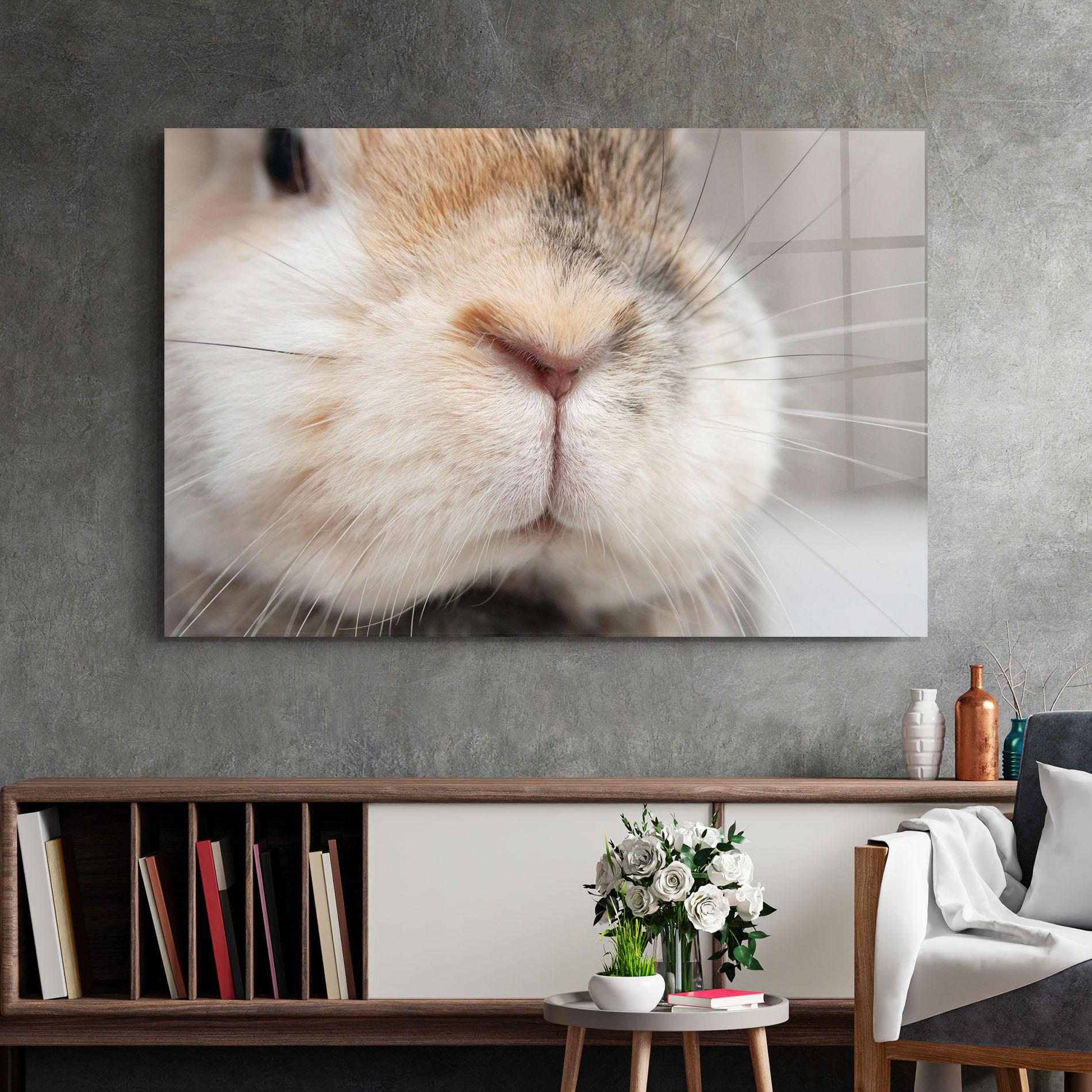 Glasbild Close Up Bunny mockup 2
