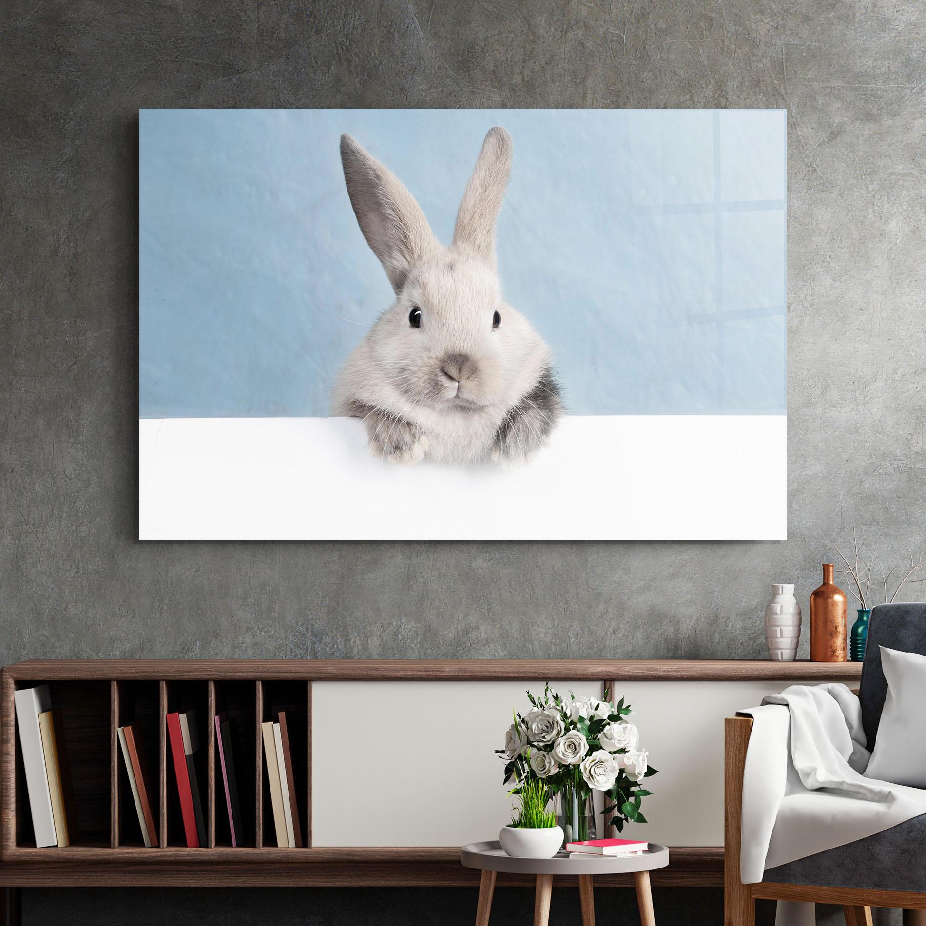 Glasbild Cream Bunny mockup 2