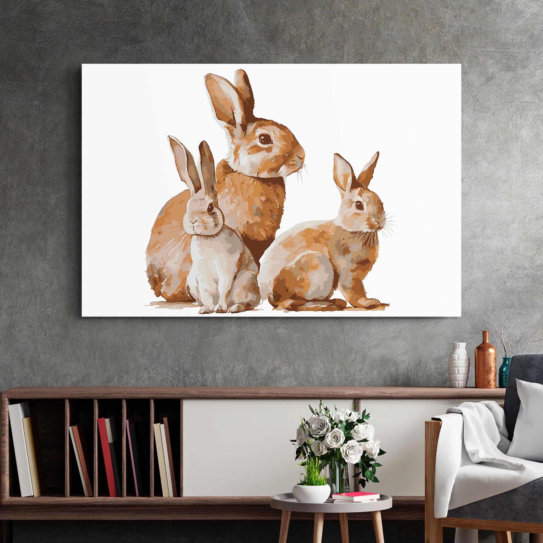 Glasbild Family Rabbit mockup 2