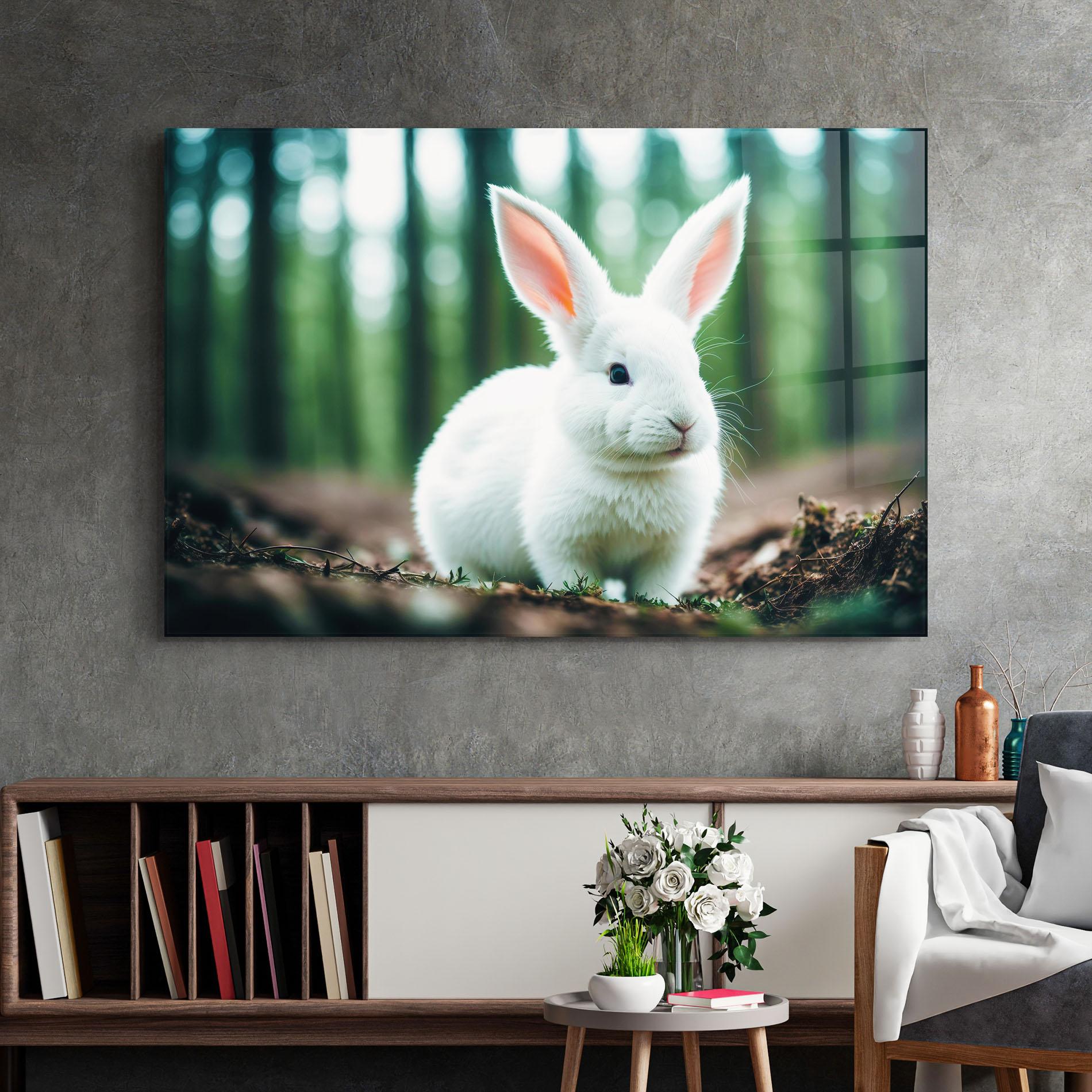 Glasbild Forest Bunny mockup 2