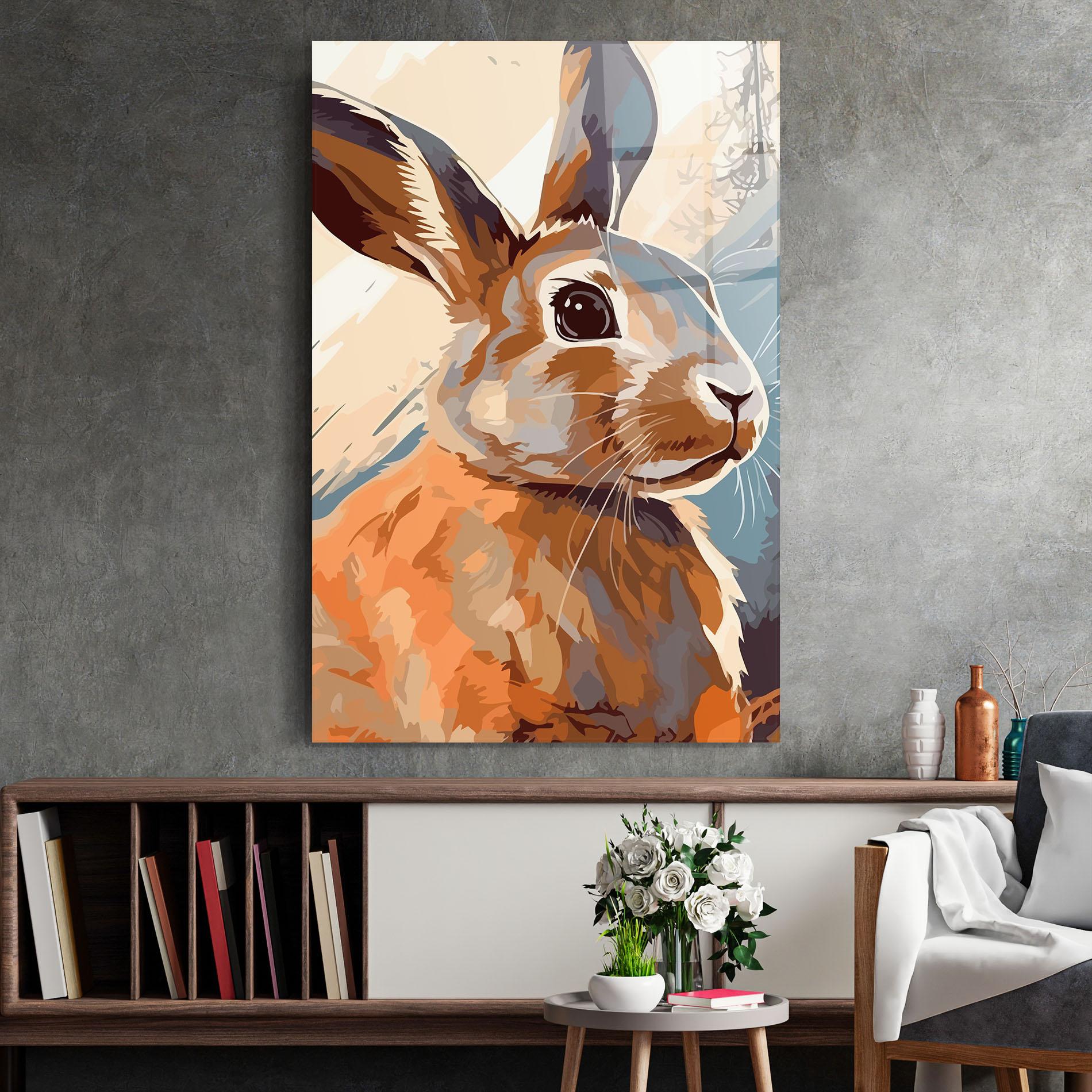 Glasbild Anime Rabbit mockup 2