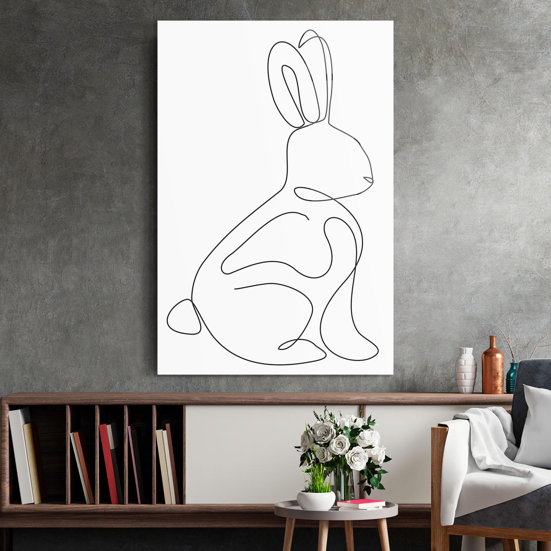 Glasbild Cute Rabbit mockup 2