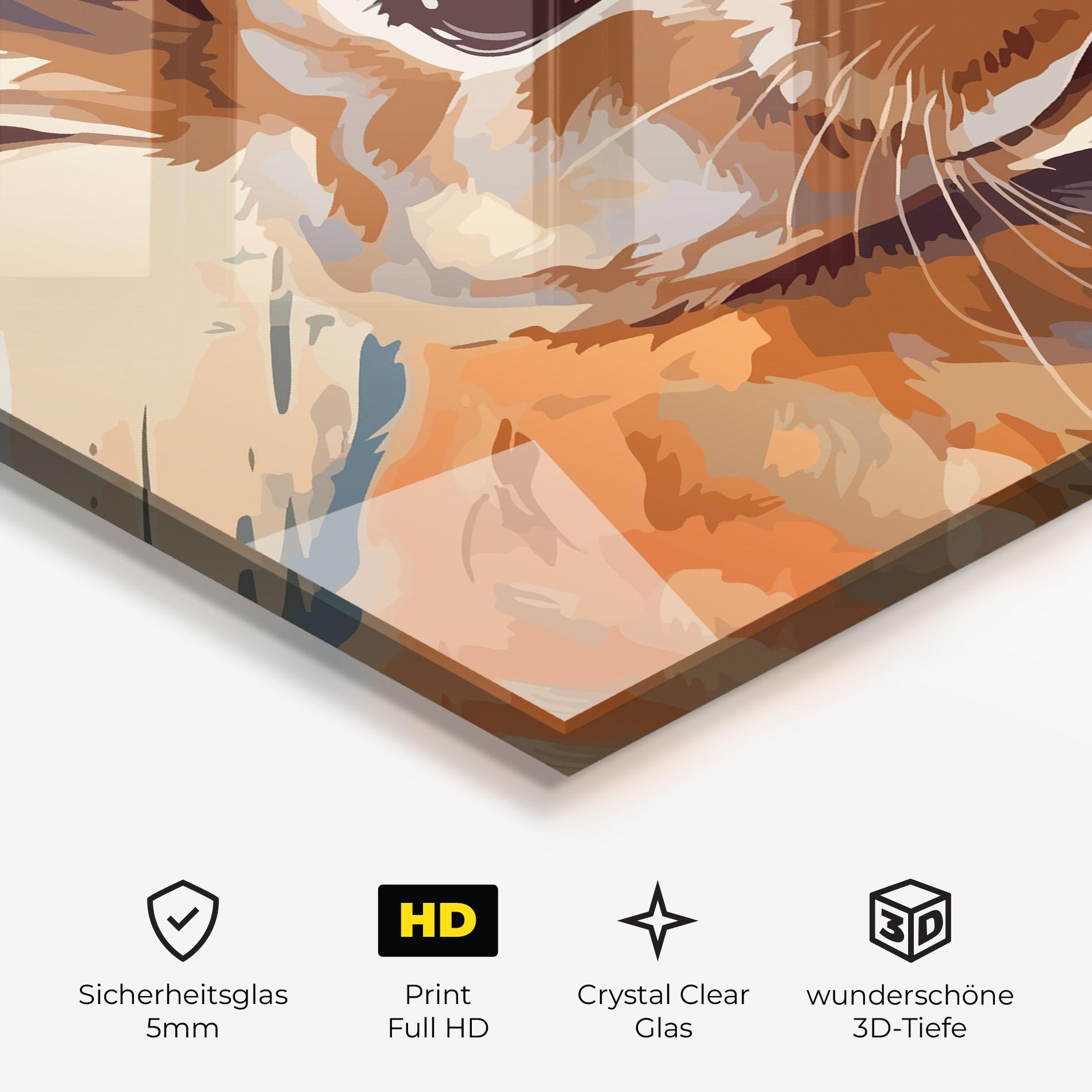 Glasbild Anime Rabbit mockup 3