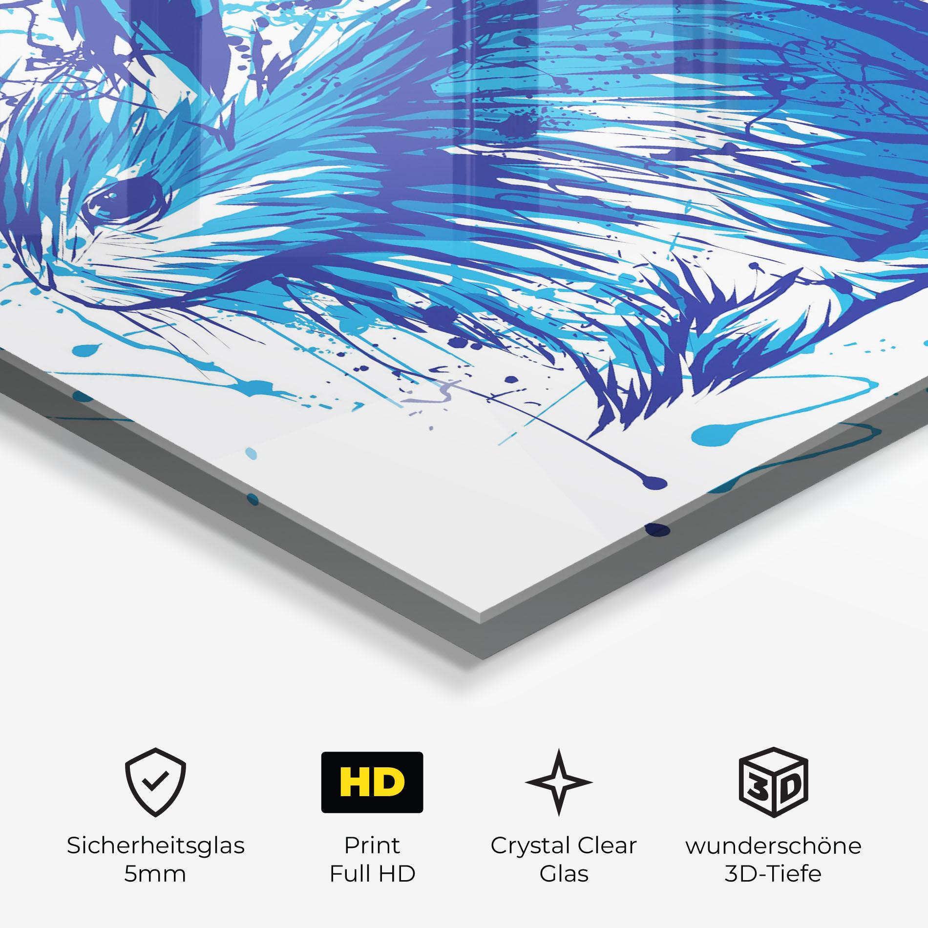 Glasbild Blue Bunny mockup 3