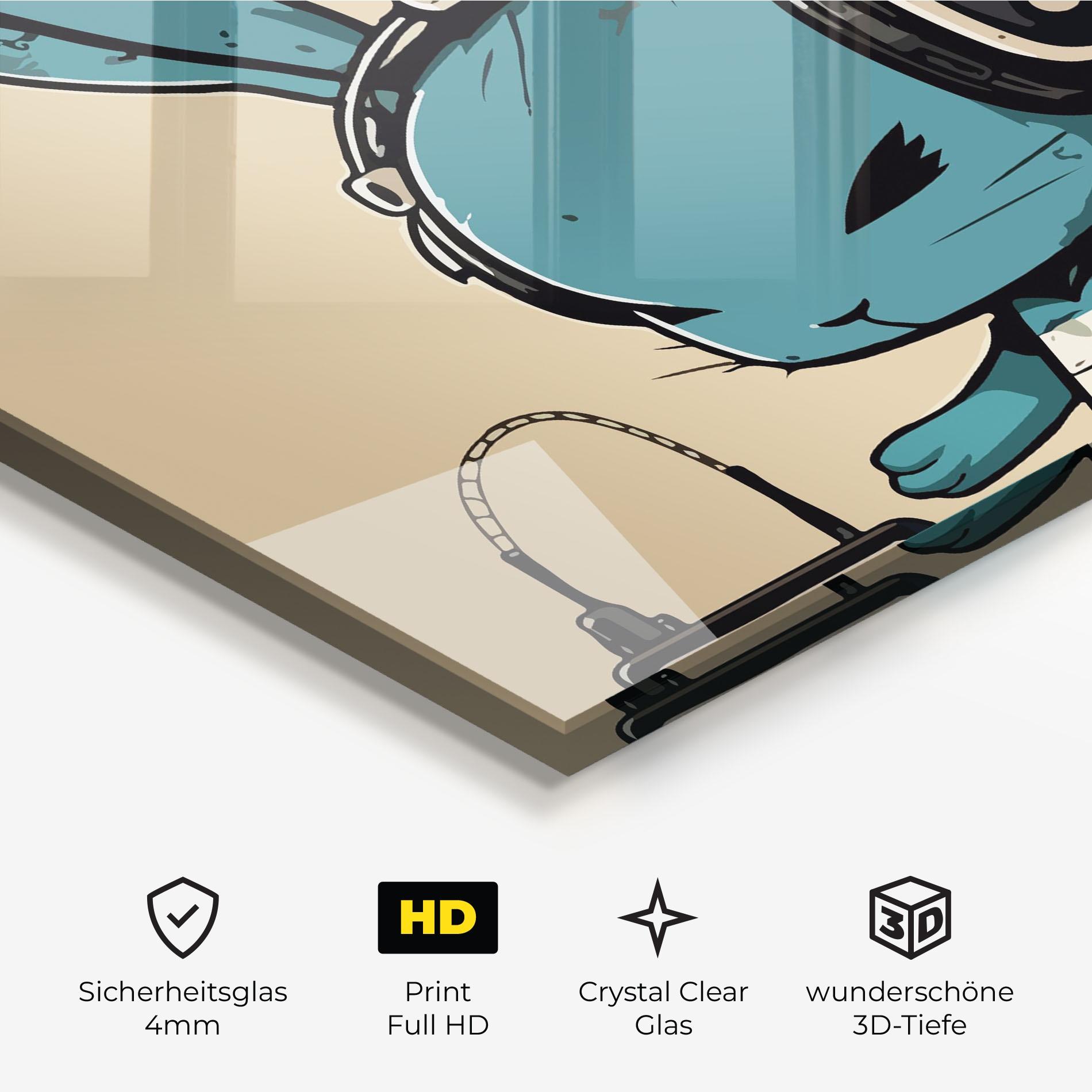 Glasbild Blue Baby Bunny mockup 3