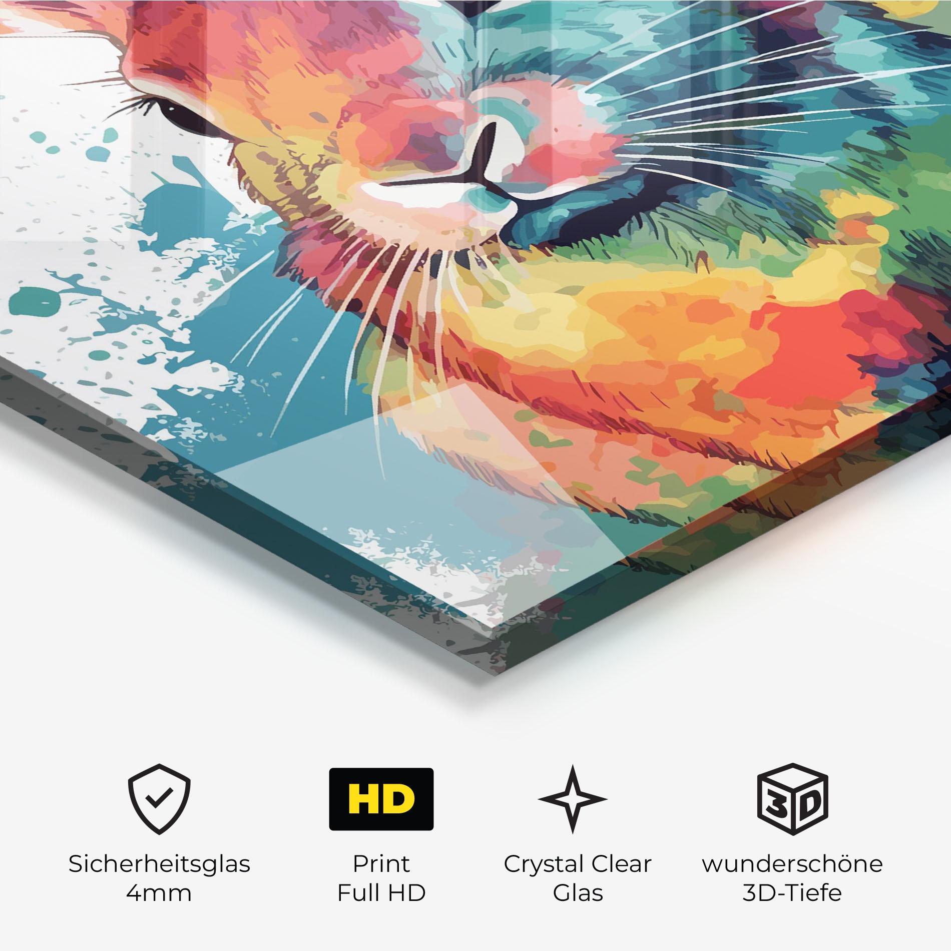 Glasbild Brush Rabbit mockup 3