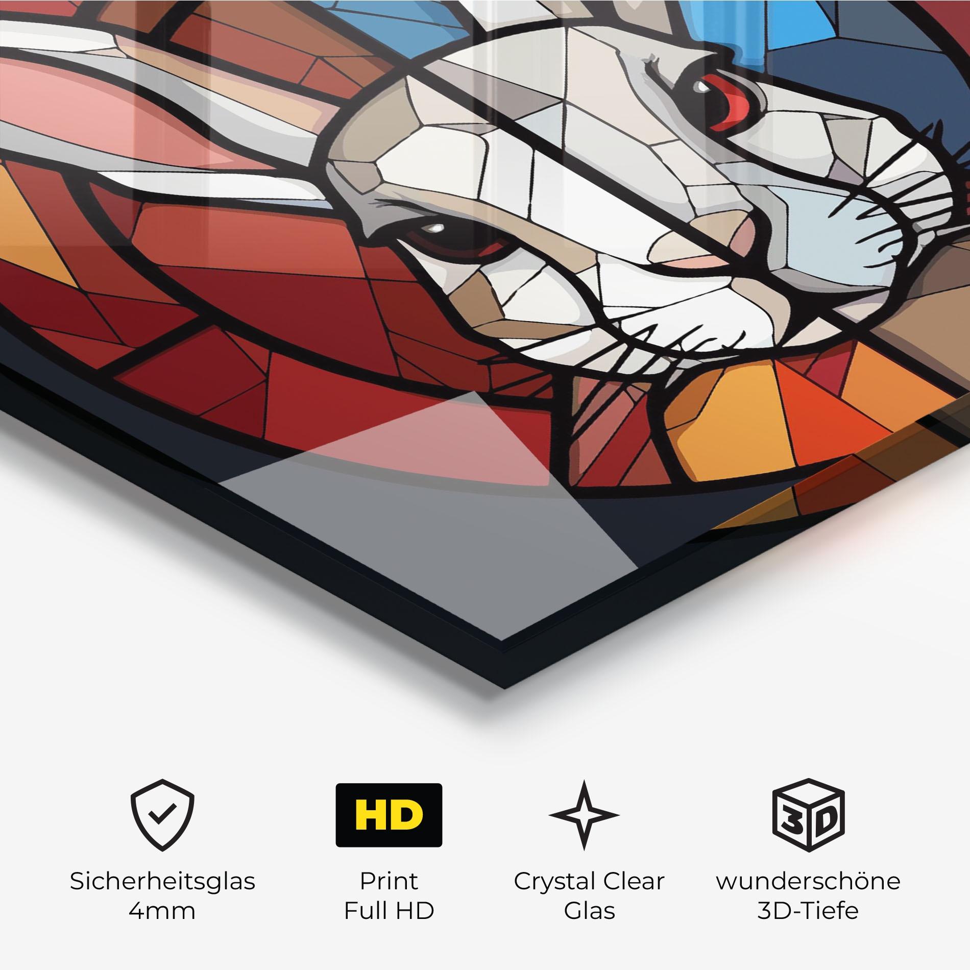 Glasbild Bunny mockup 3