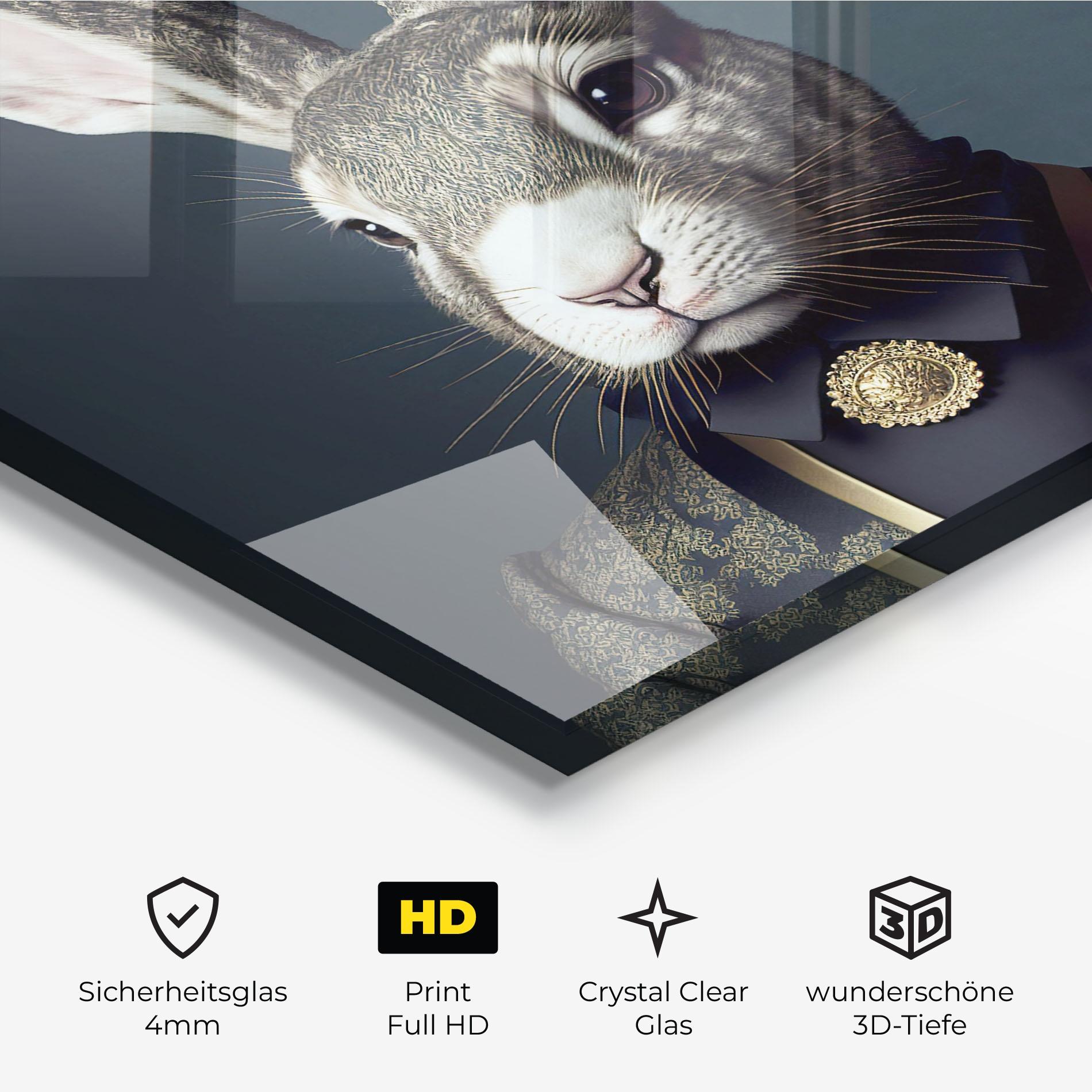 Glasbild Elegant Rabbit mockup 3