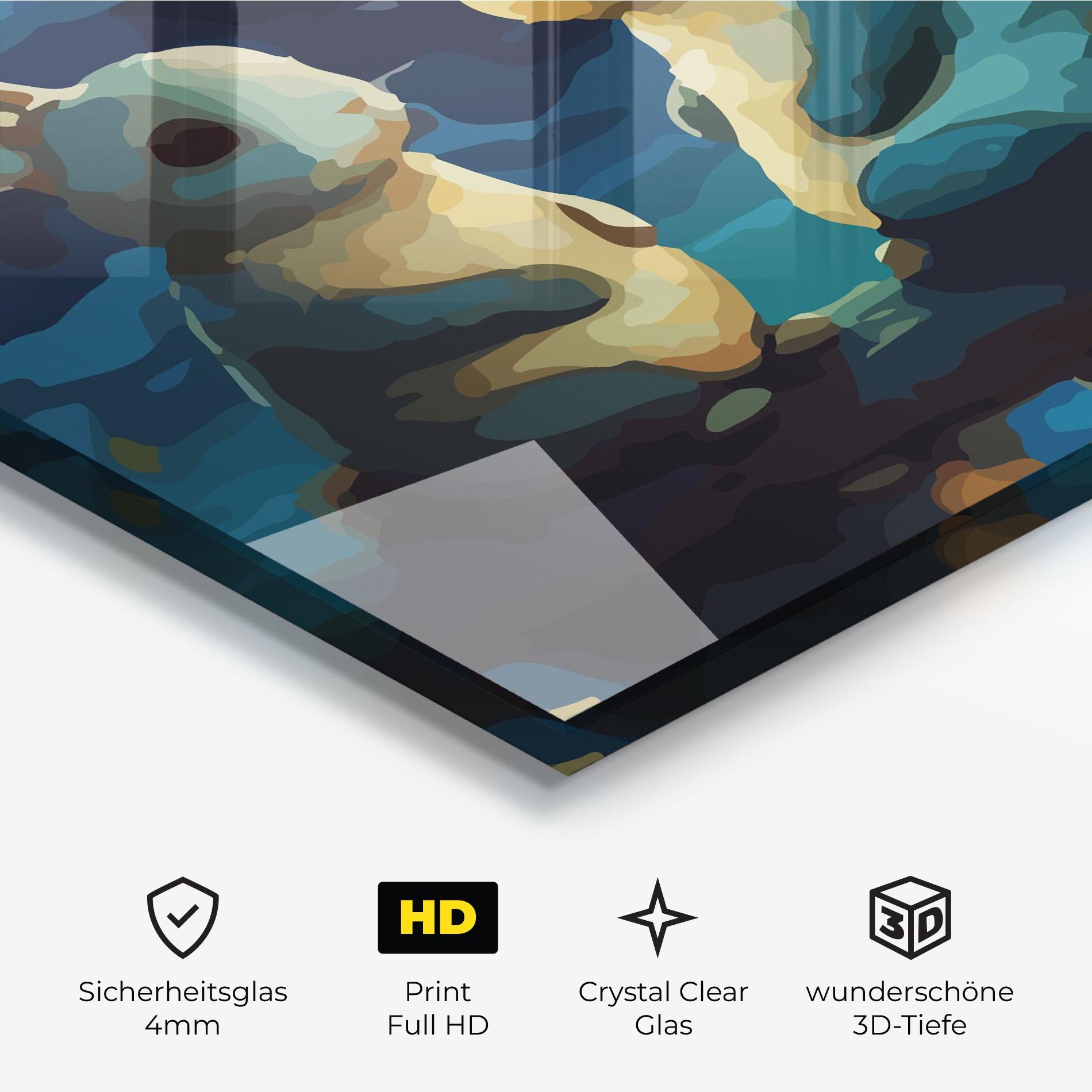 Glasbild Full Moon Bunny mockup 3