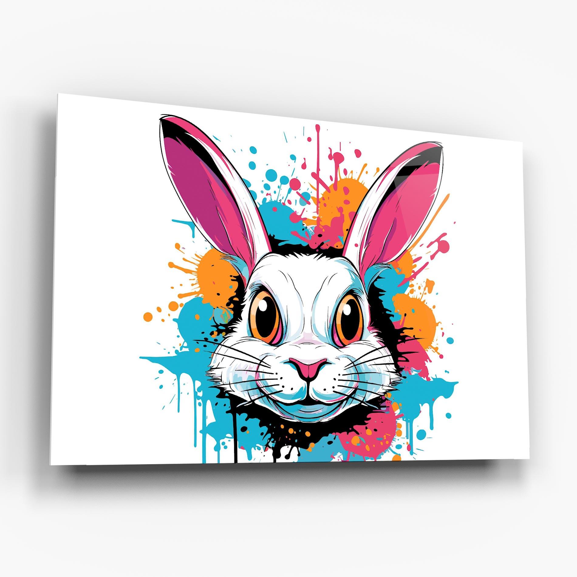 Glasbild Angry Bunny mockup 6