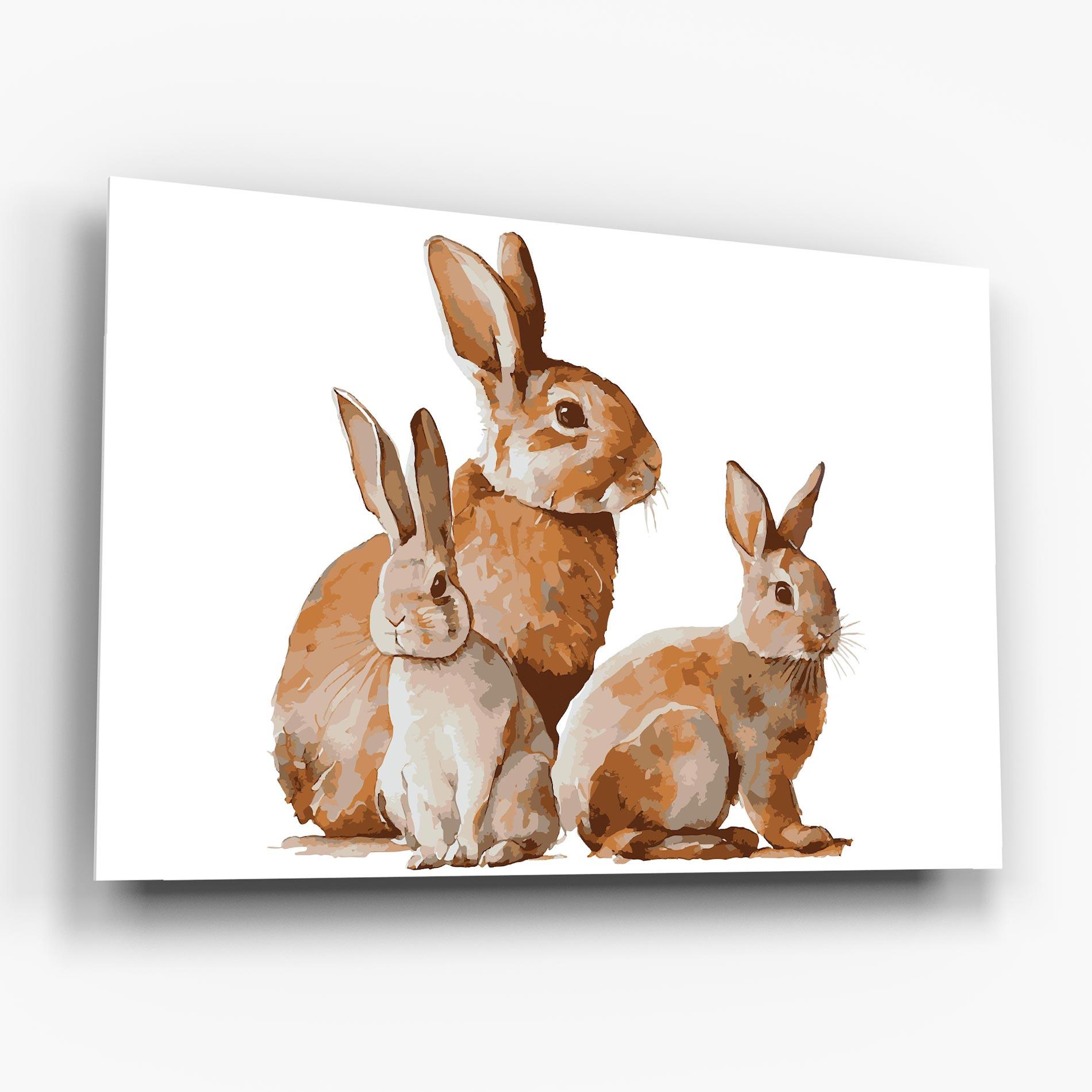 Glasbild Family Rabbit mockup 6