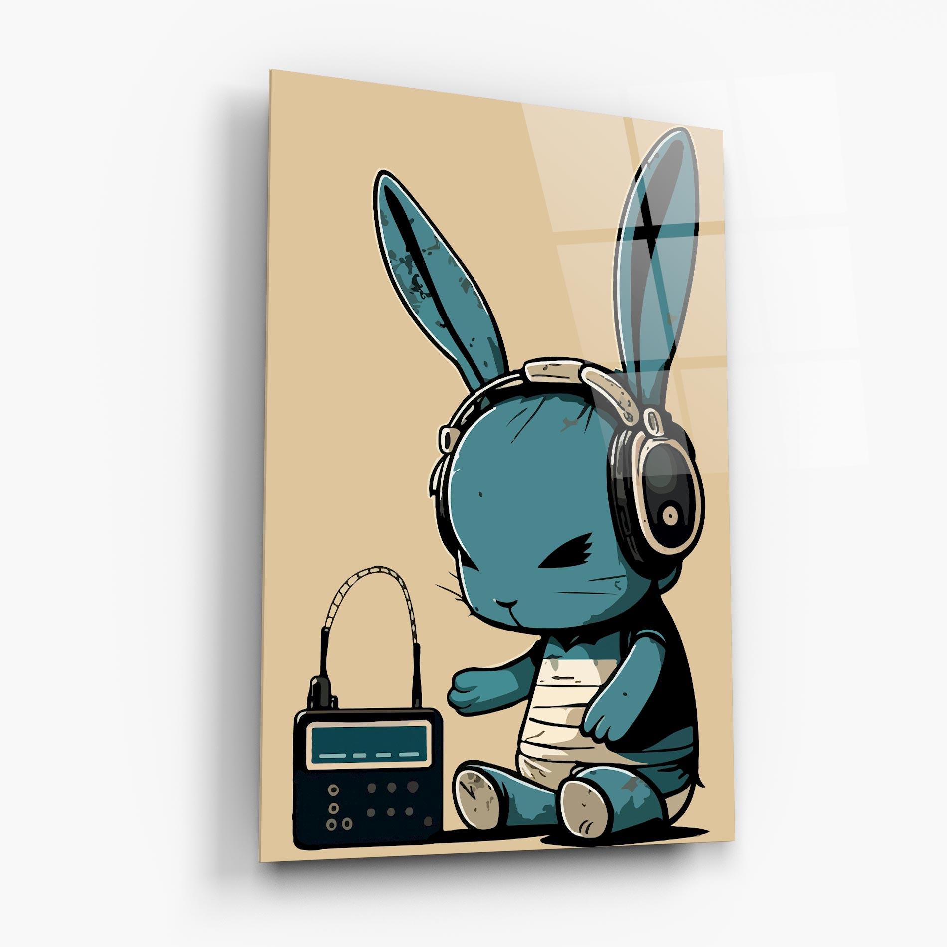 Glasbild Blue Baby Bunny mockup 6