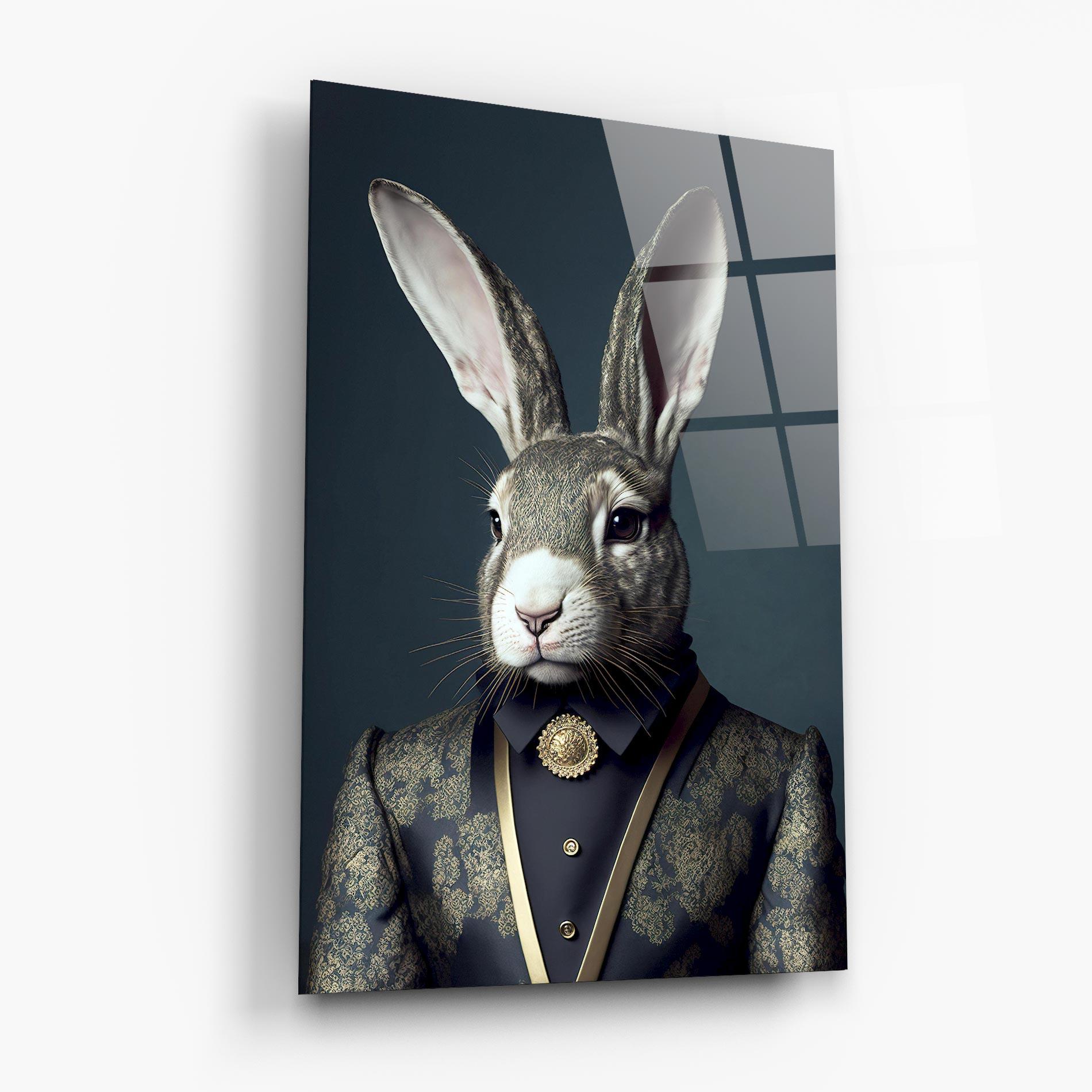 Glasbild Elegant Rabbit mockup 6