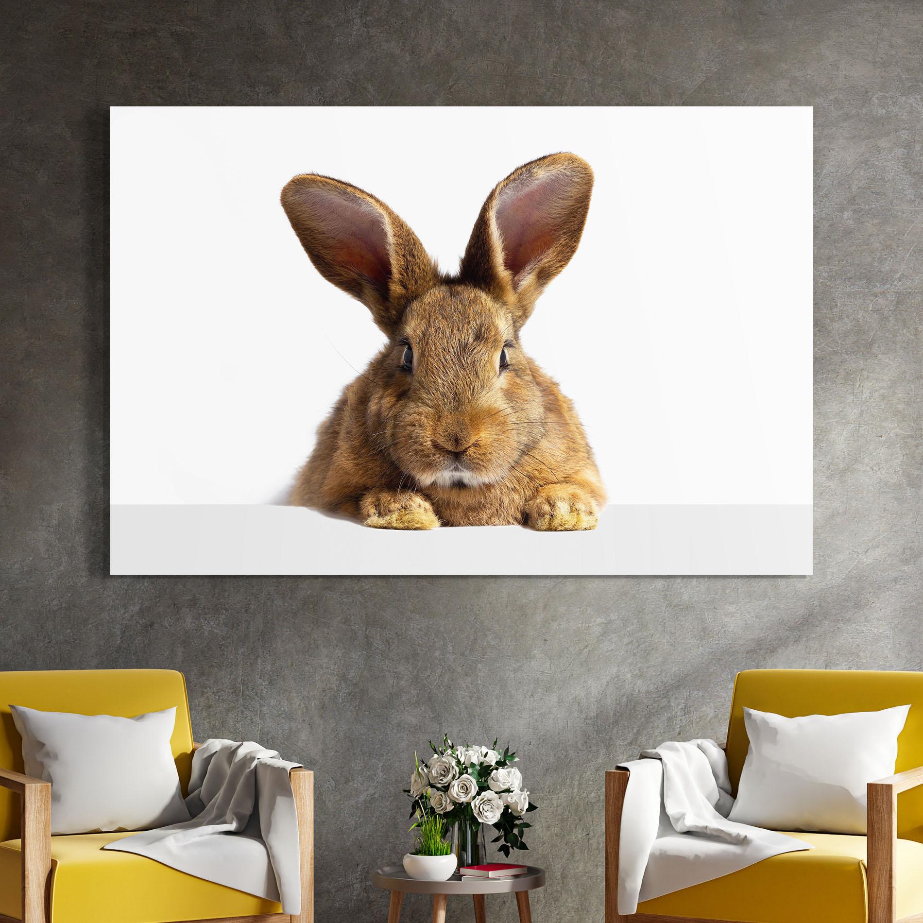 Glasbild Brown Cute Bunny mockup 4