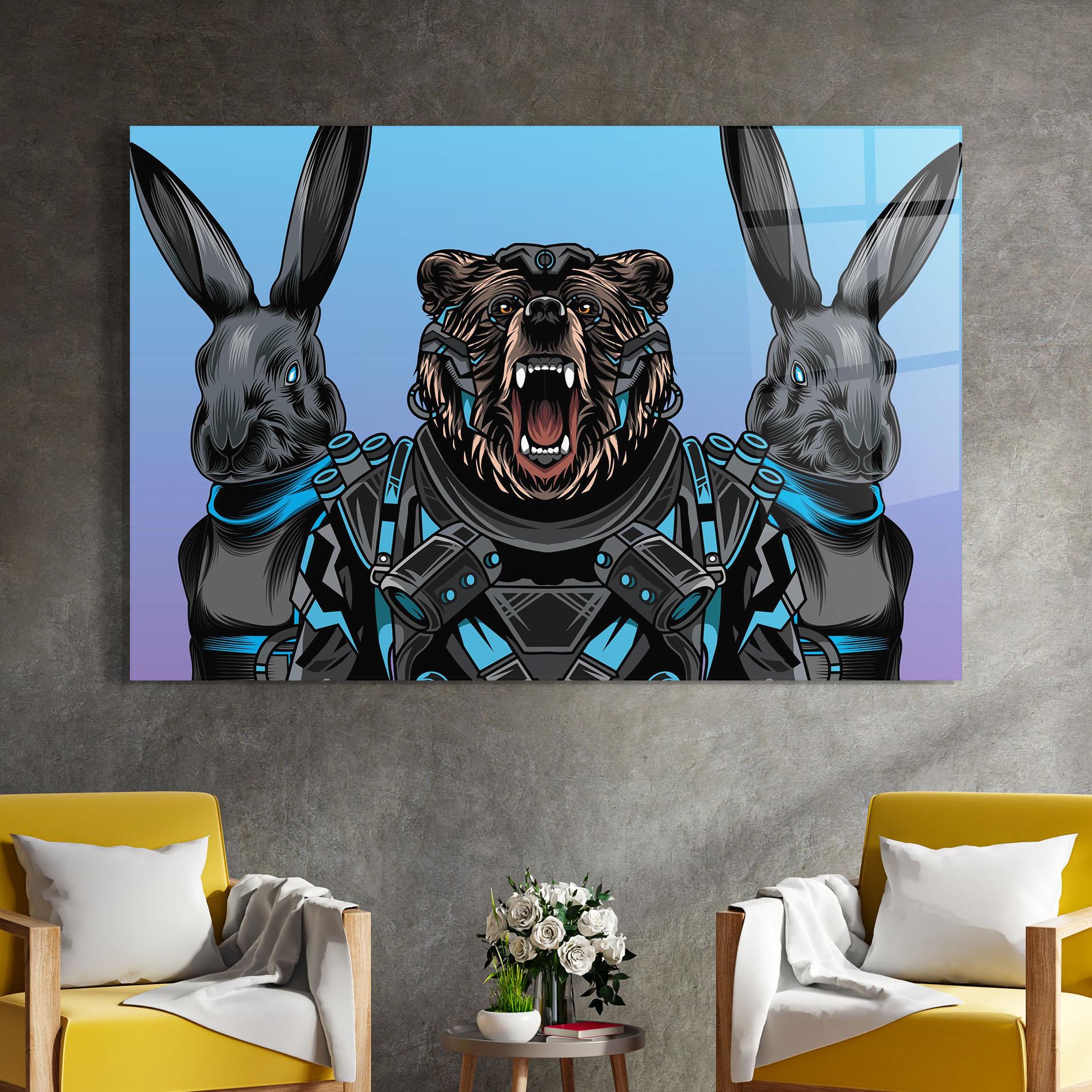 Glasbild Bunny Bear mockup 4