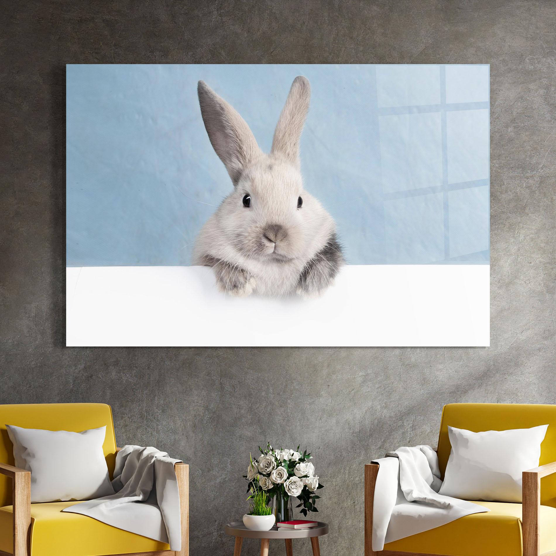 Glasbild Cream Bunny mockup 4
