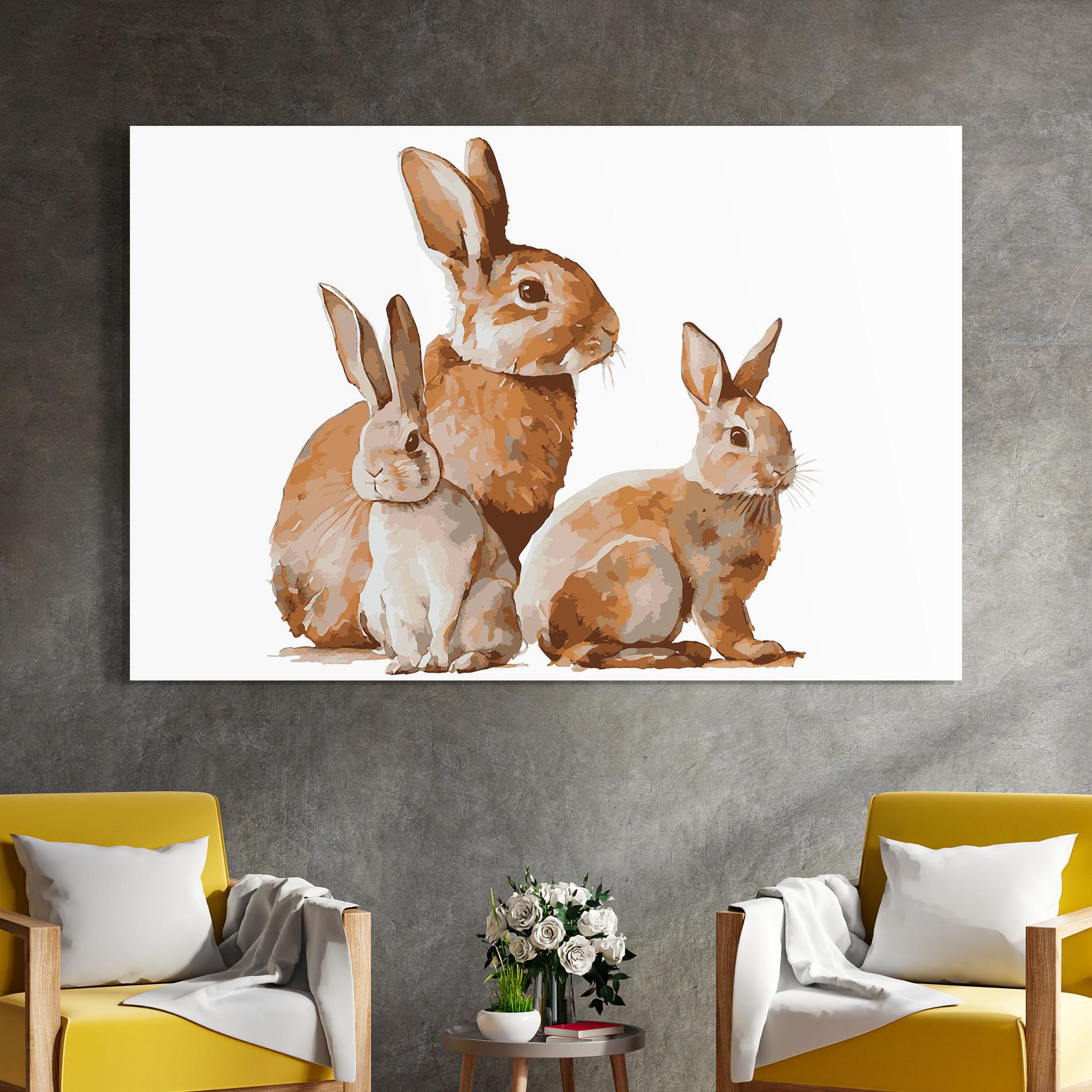 Glasbild Family Rabbit mockup 4