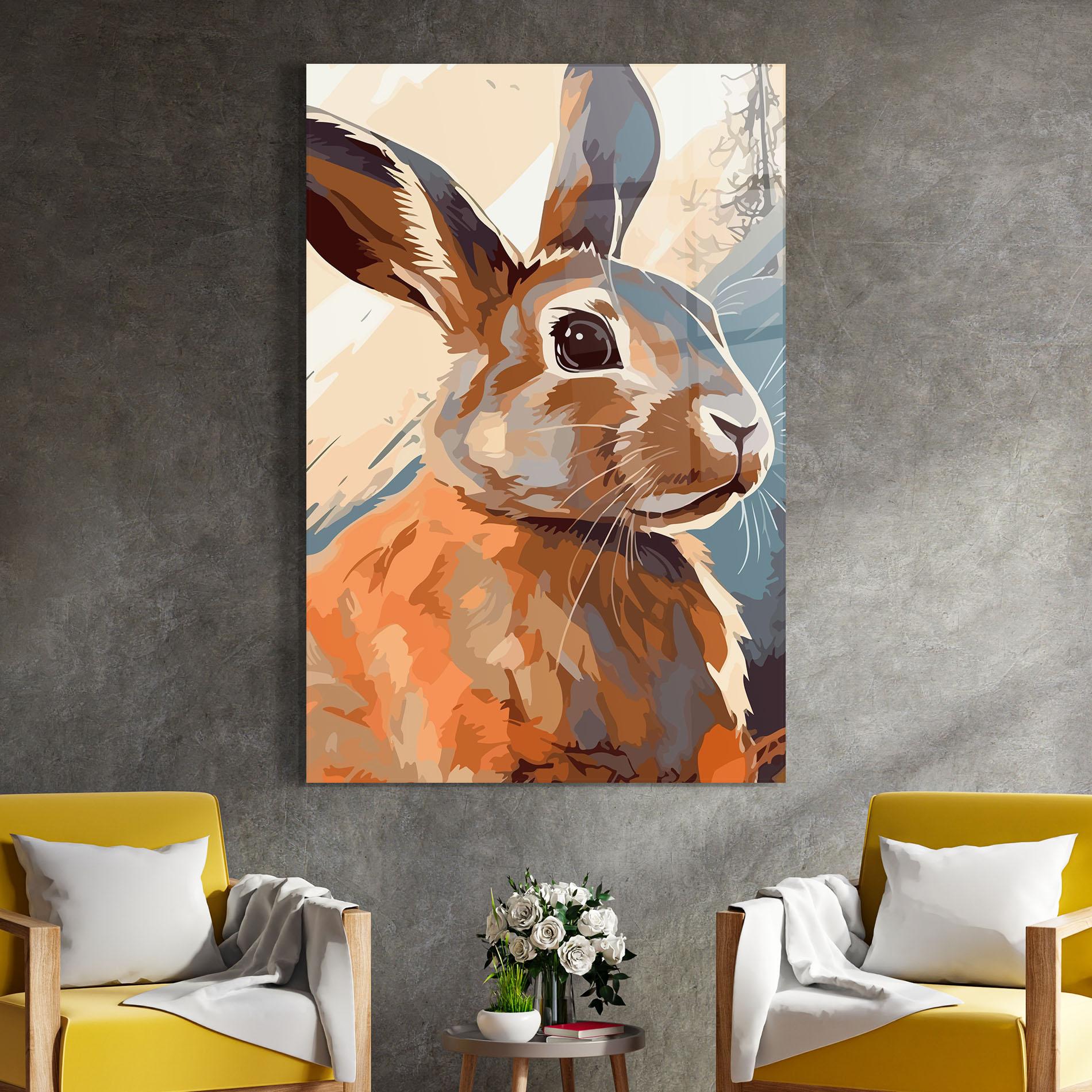 Glasbild Anime Rabbit mockup 4