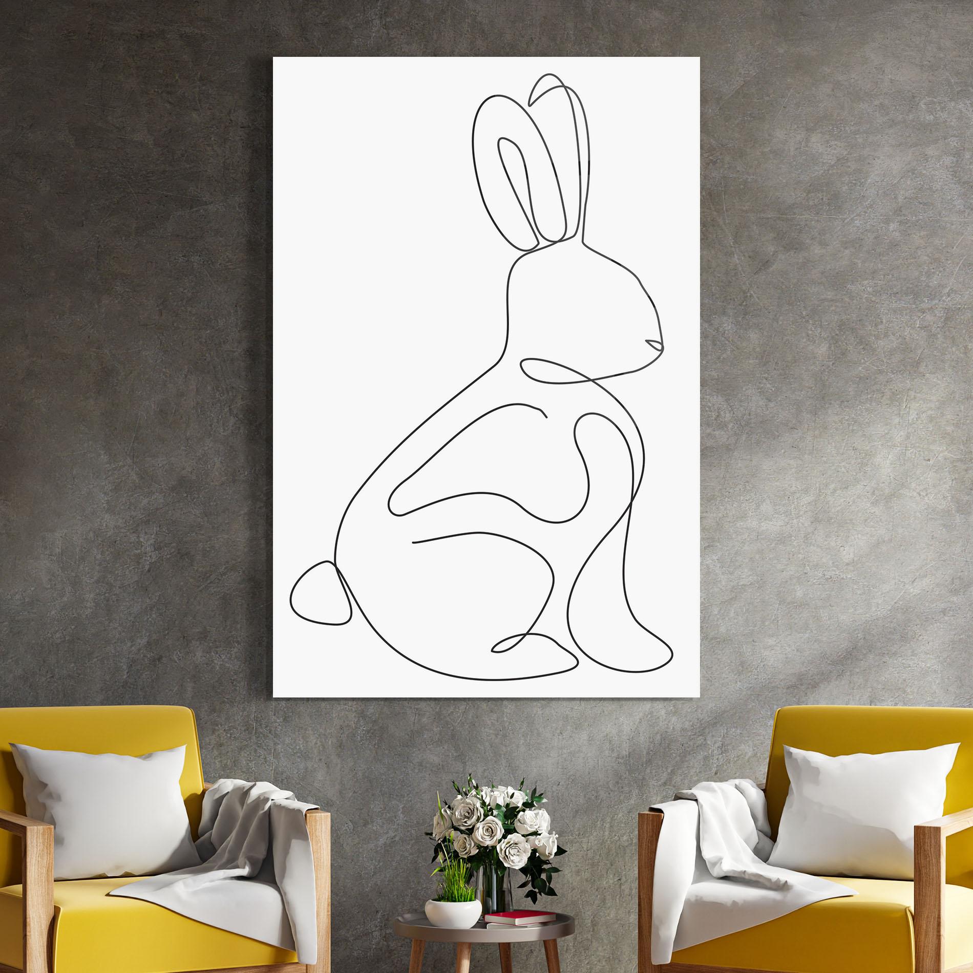 Glasbild Cute Rabbit mockup 4
