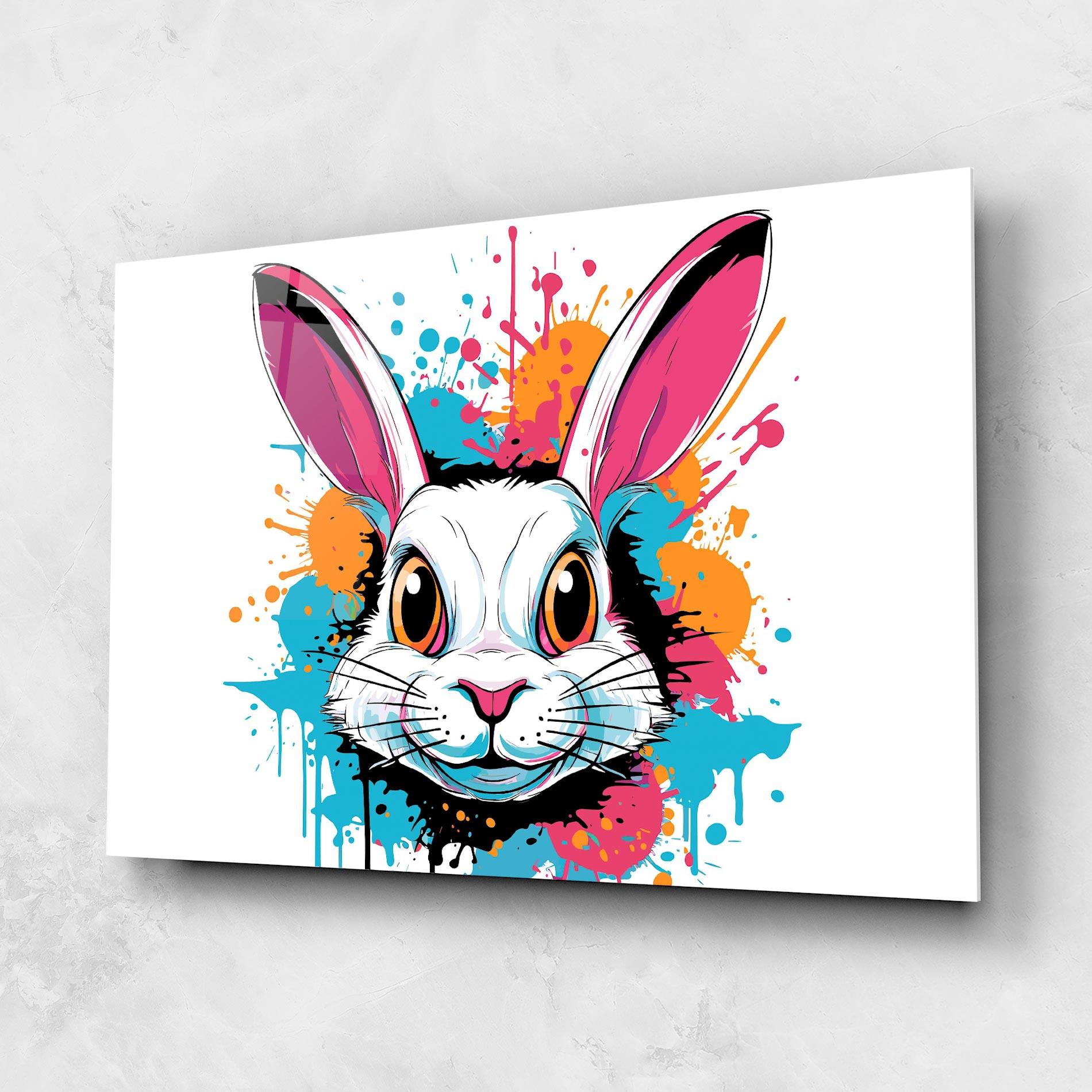 Glasbild Angry Bunny mockup 1