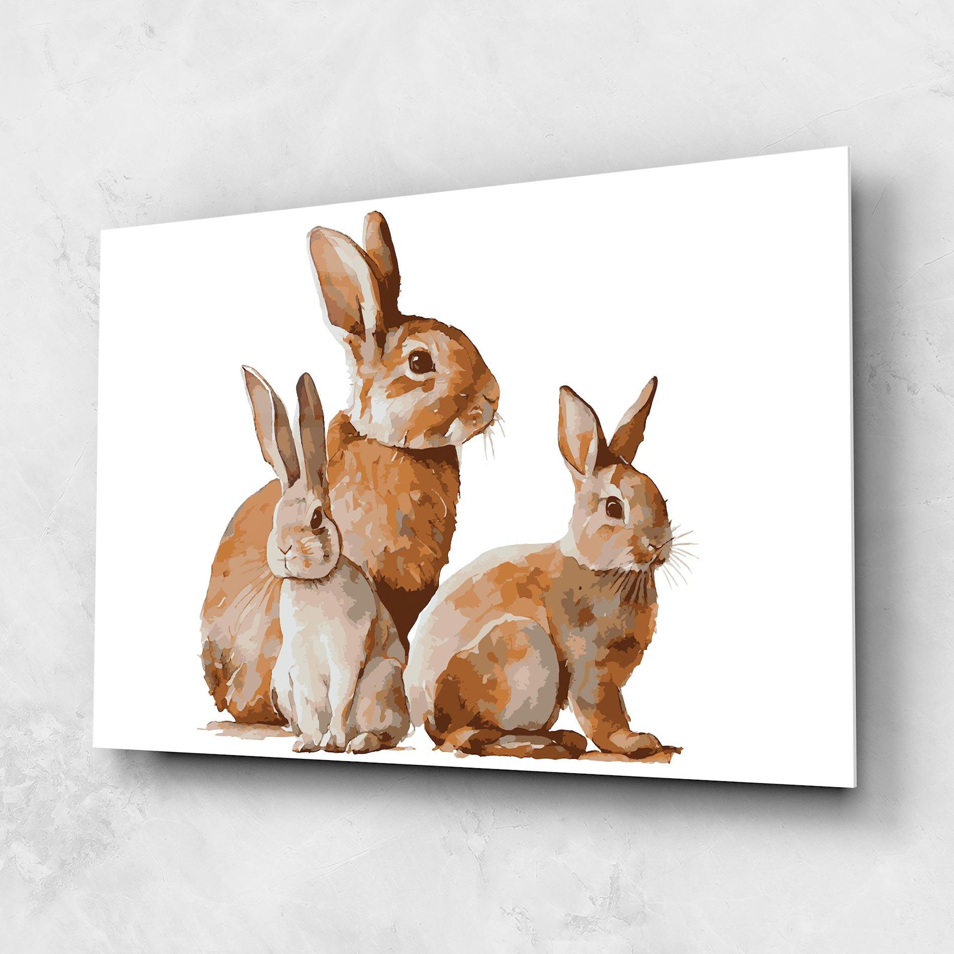 Glasbild Family Rabbit mockup 1