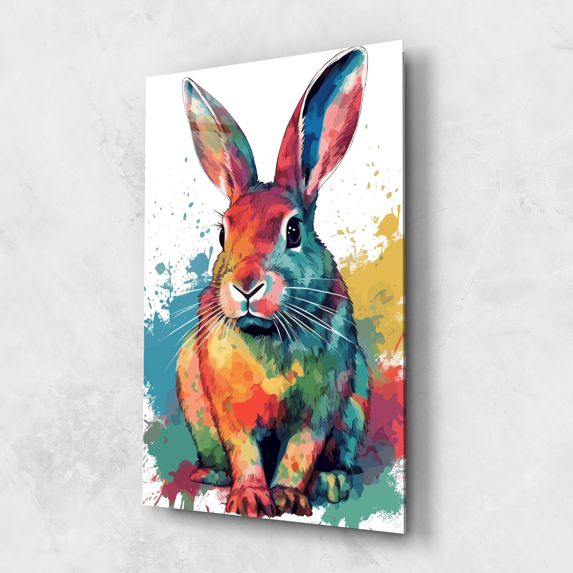 Glasbild Brush Rabbit mockup 1