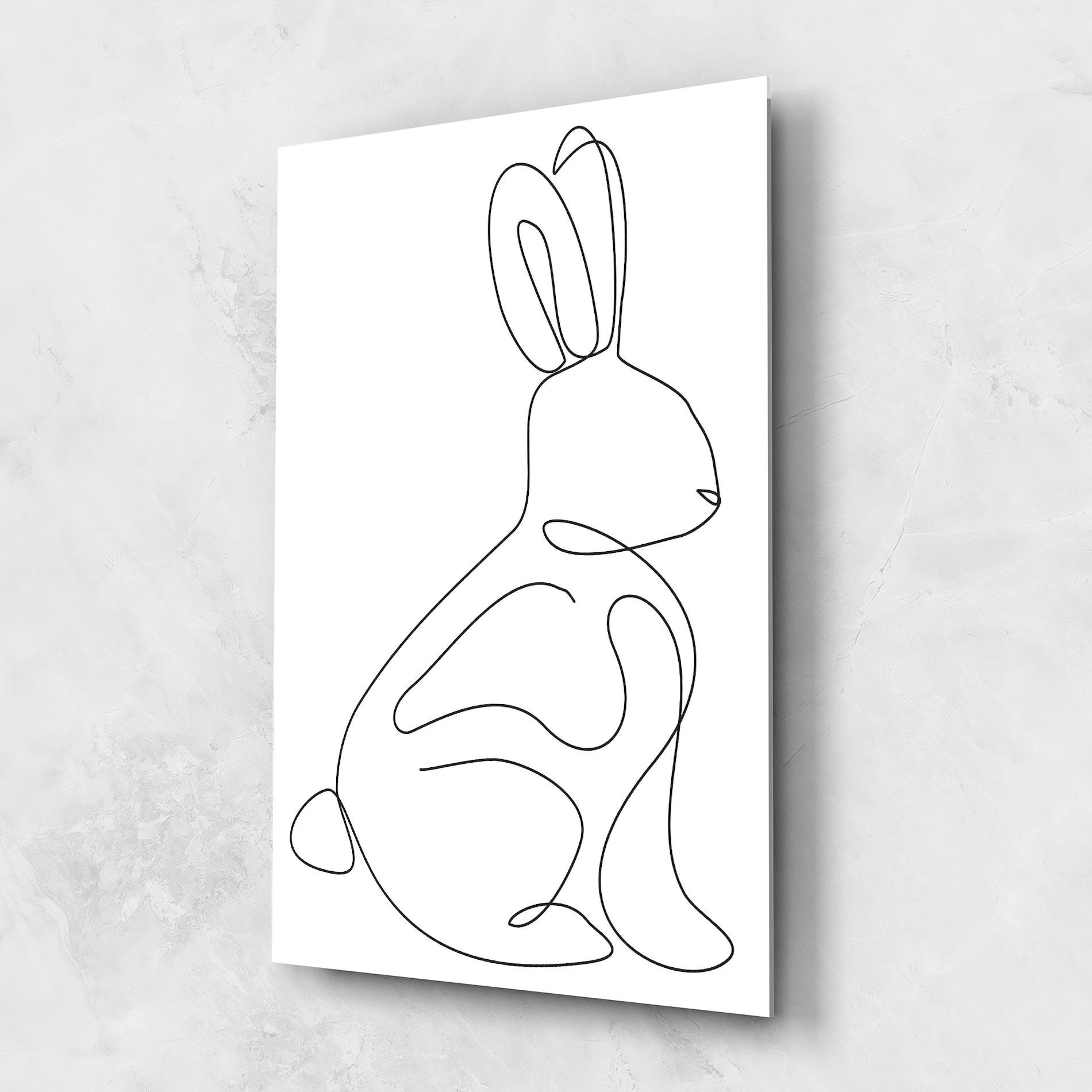 Glasbild Cute Rabbit mockup 1