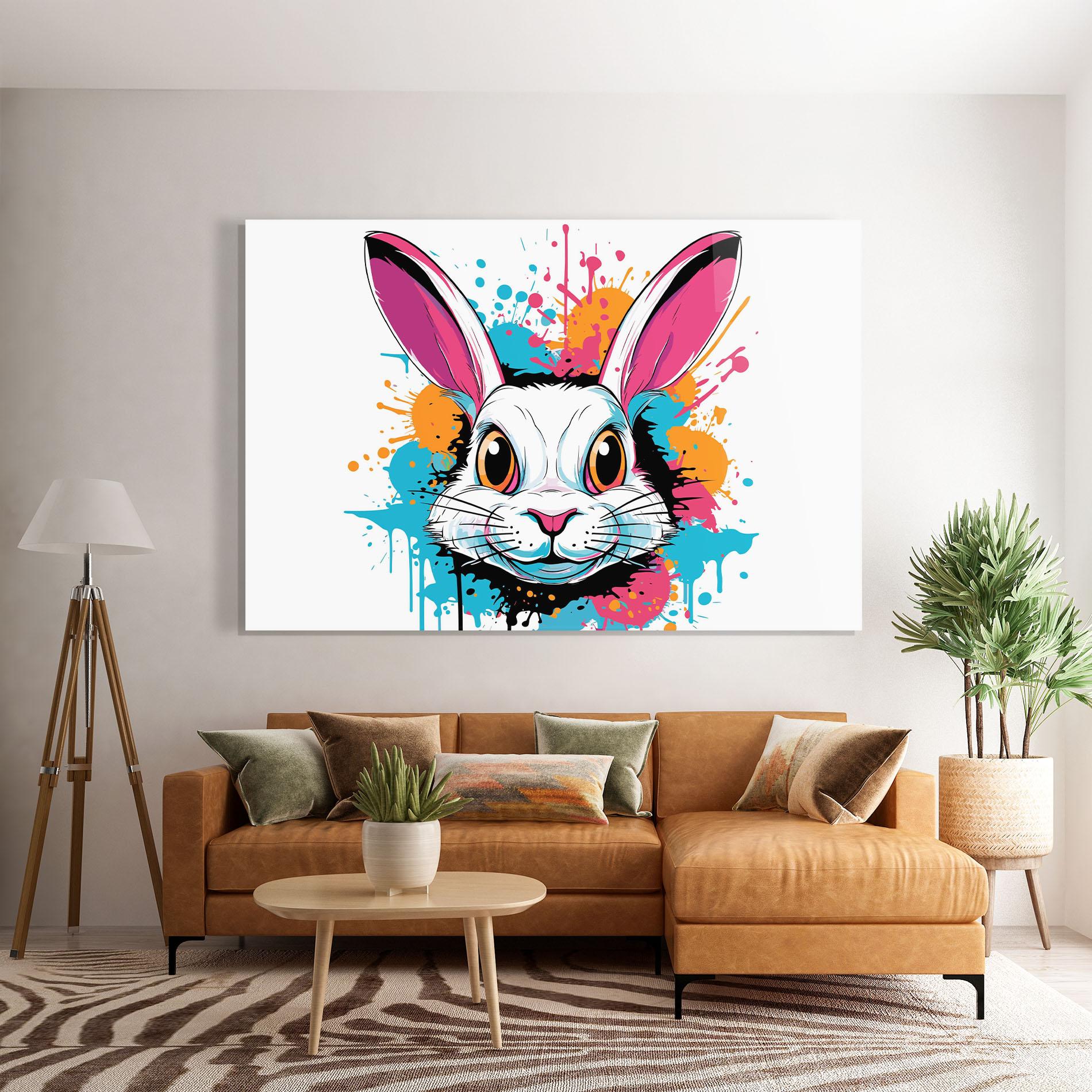Glasbild Angry Bunny mockup 7