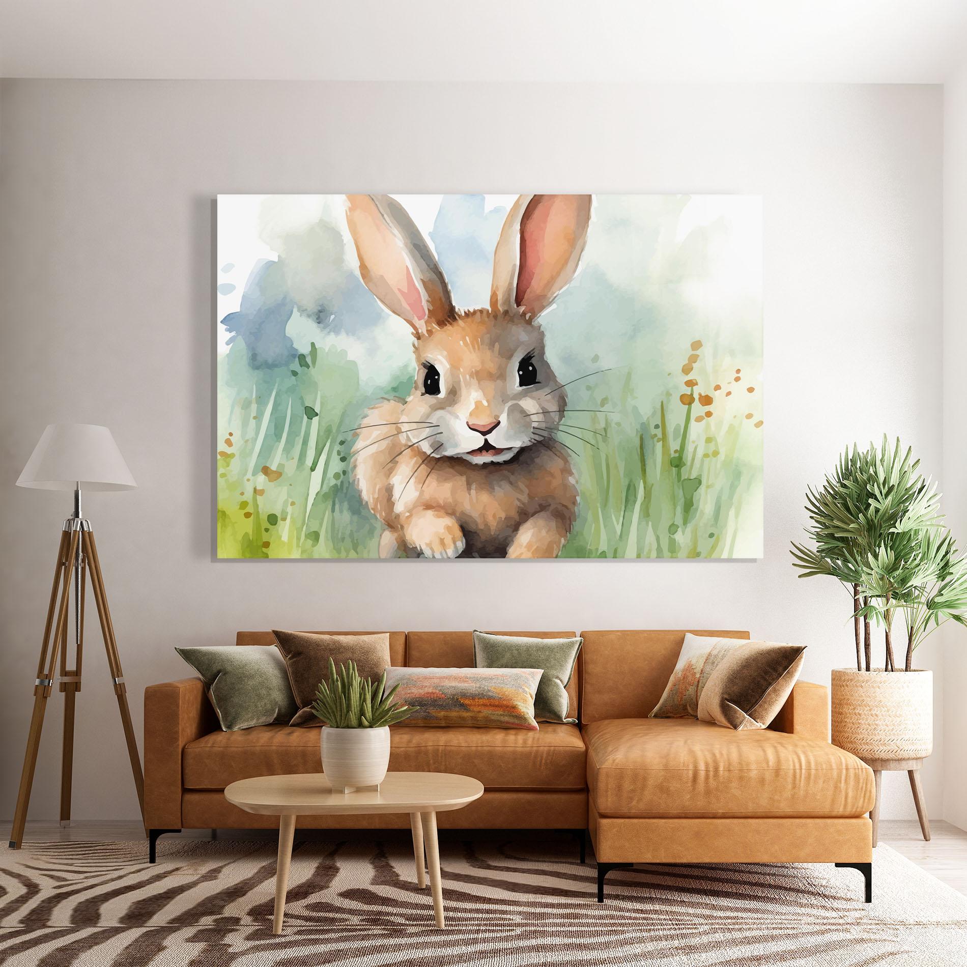 Glasbild Brown Cream Bunny mockup 7