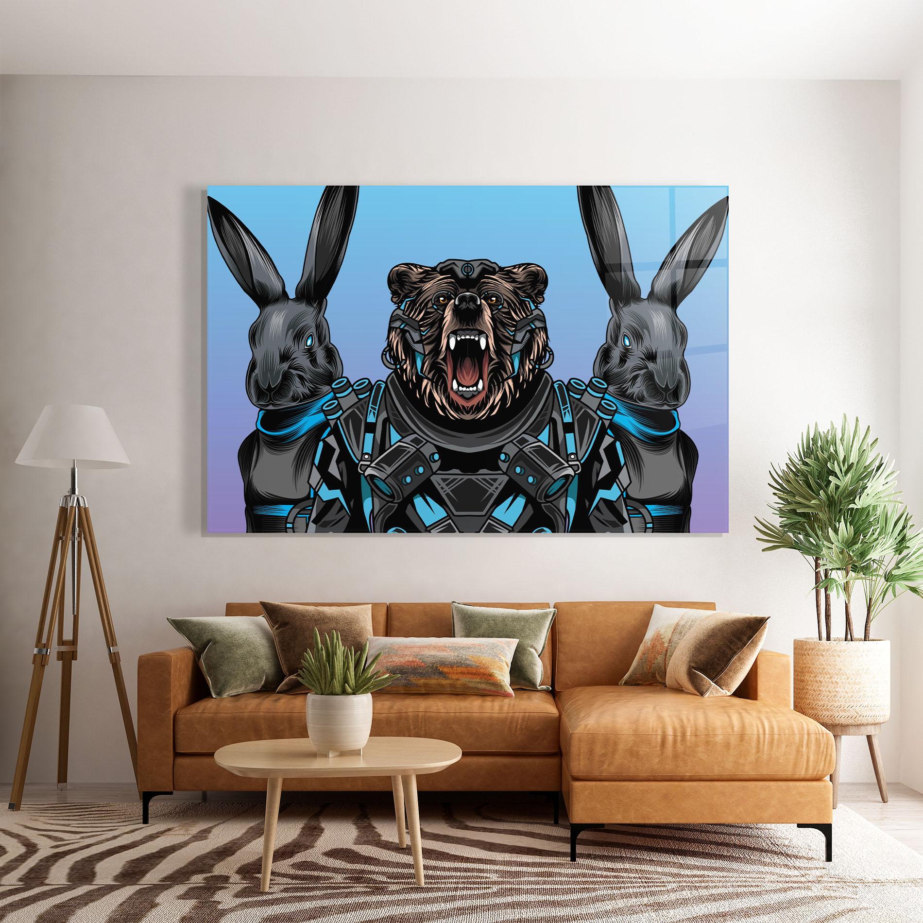 Glasbild Bunny Bear mockup 7