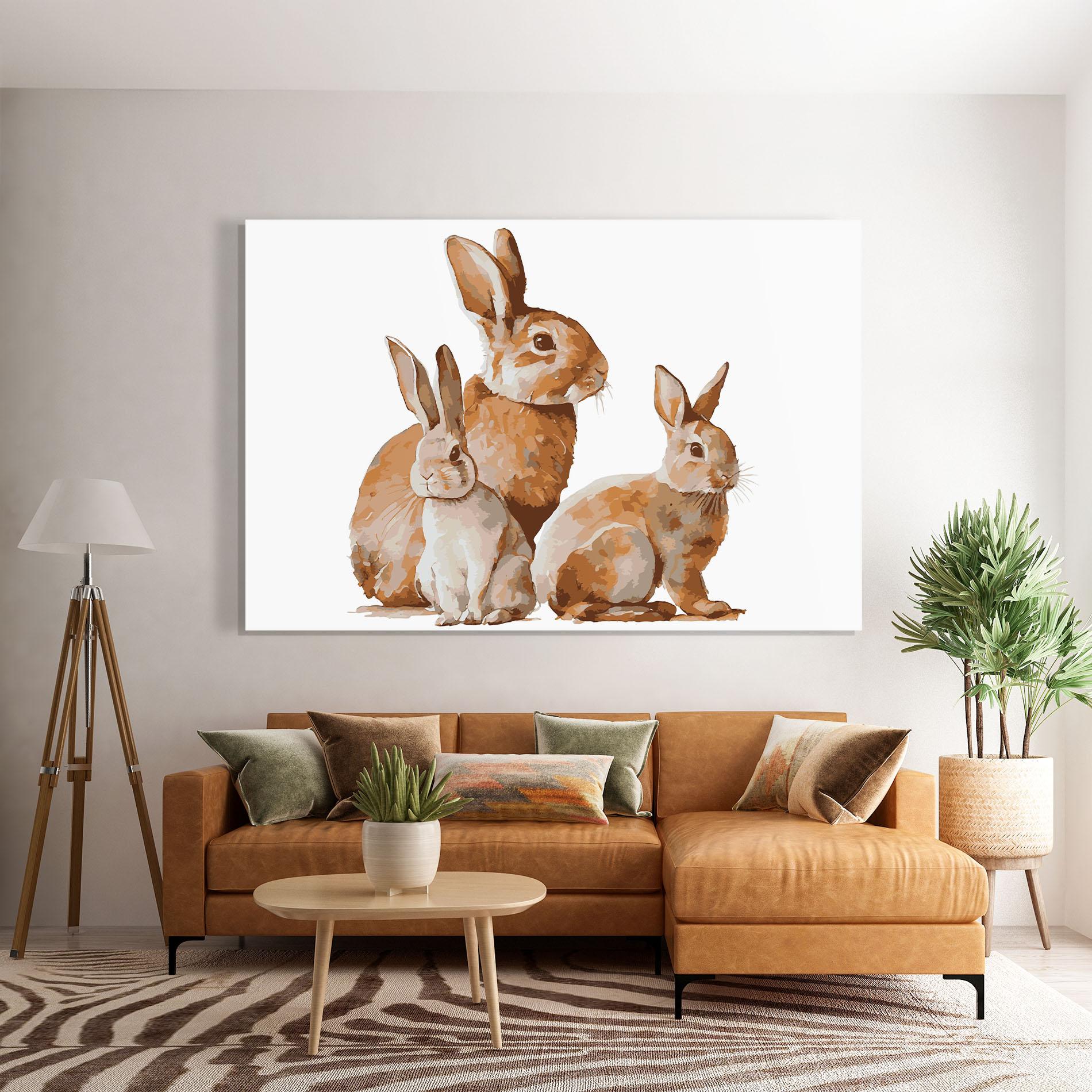 Glasbild Family Rabbit mockup 7