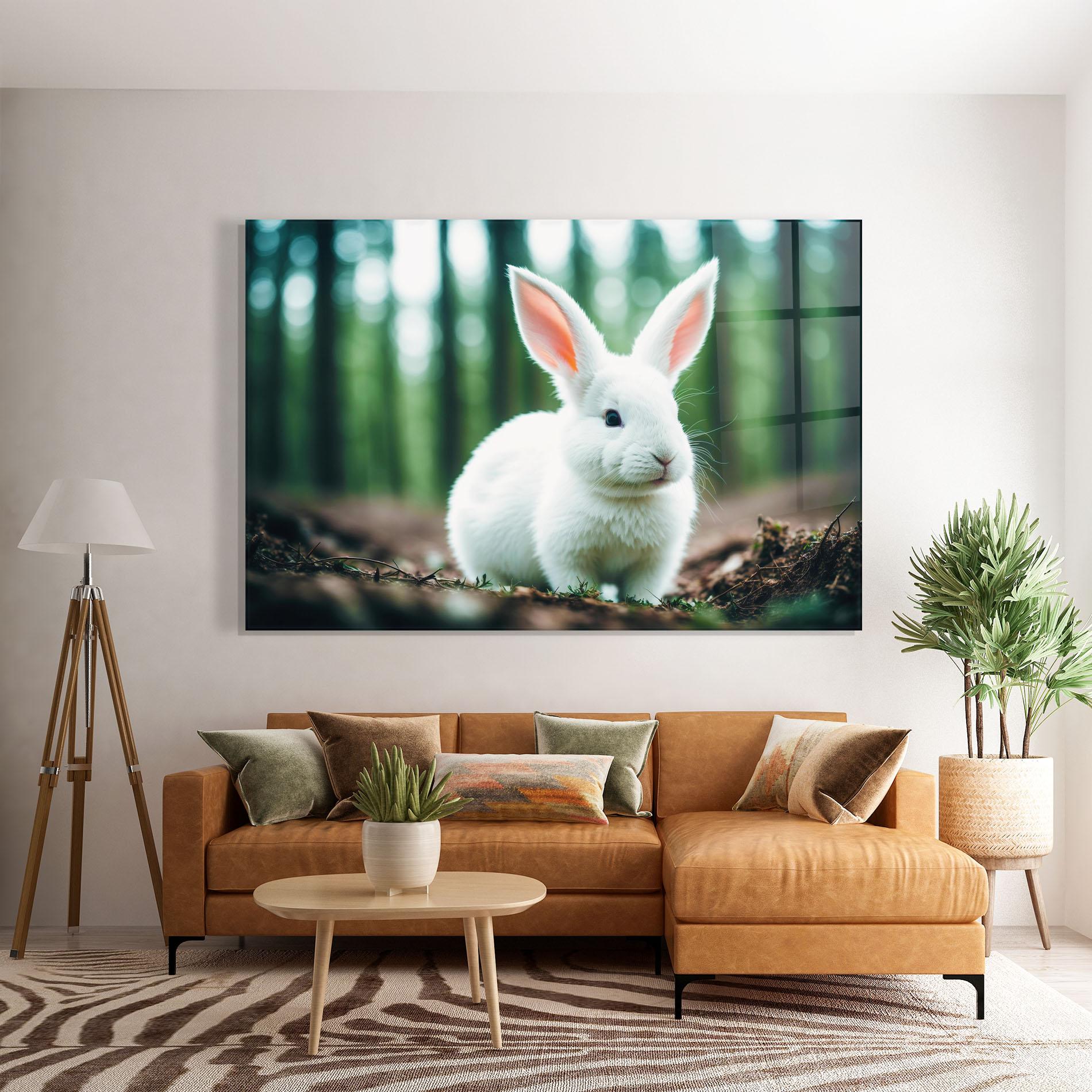 Glasbild Forest Bunny mockup 7