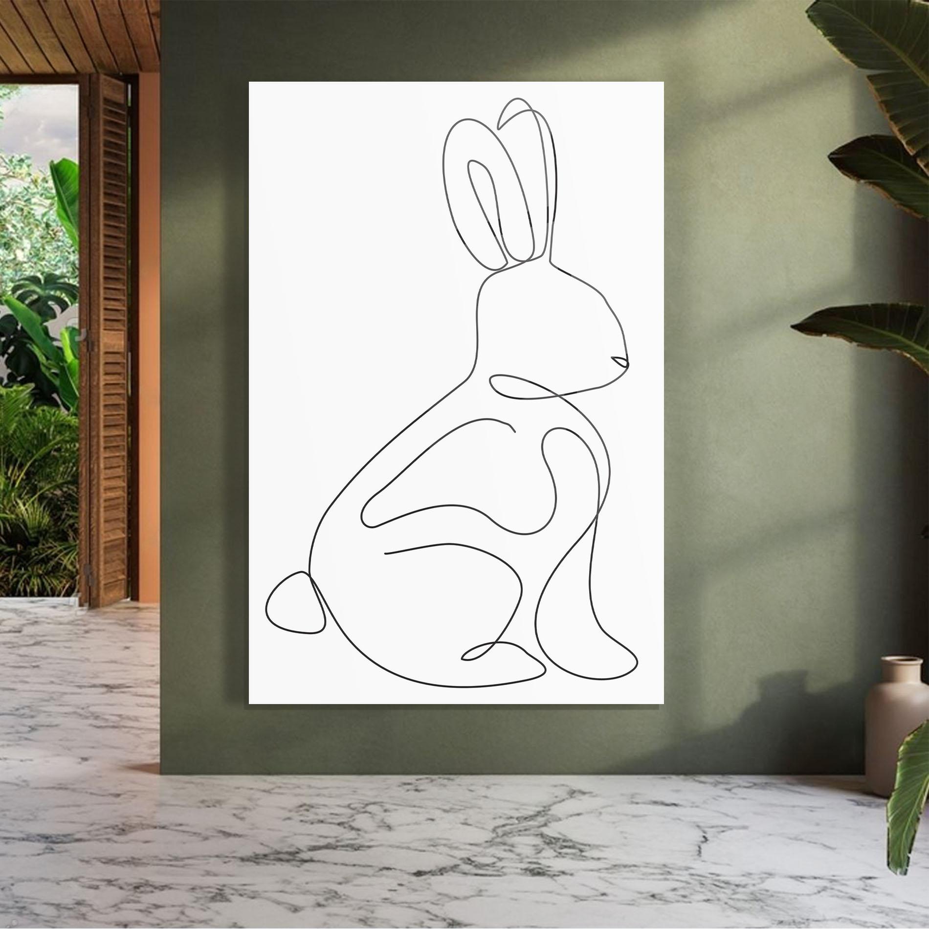 Glasbild Cute Rabbit mockup 7