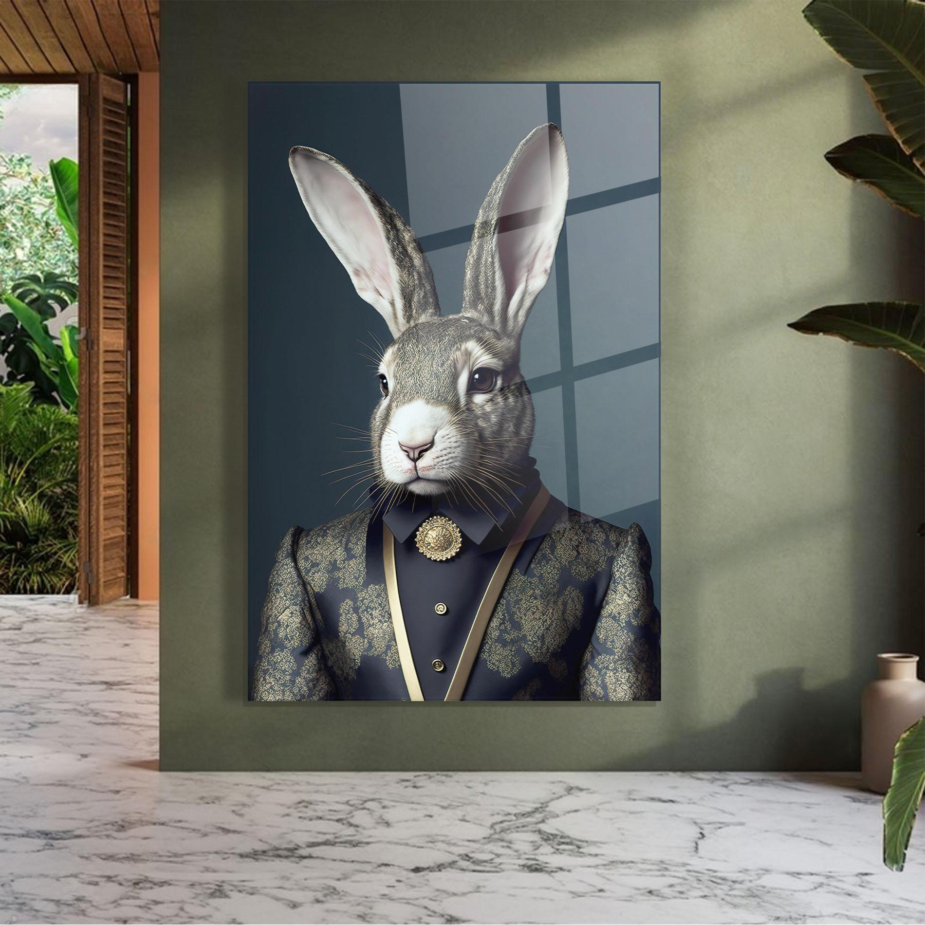 Glasbild Elegant Rabbit mockup 7