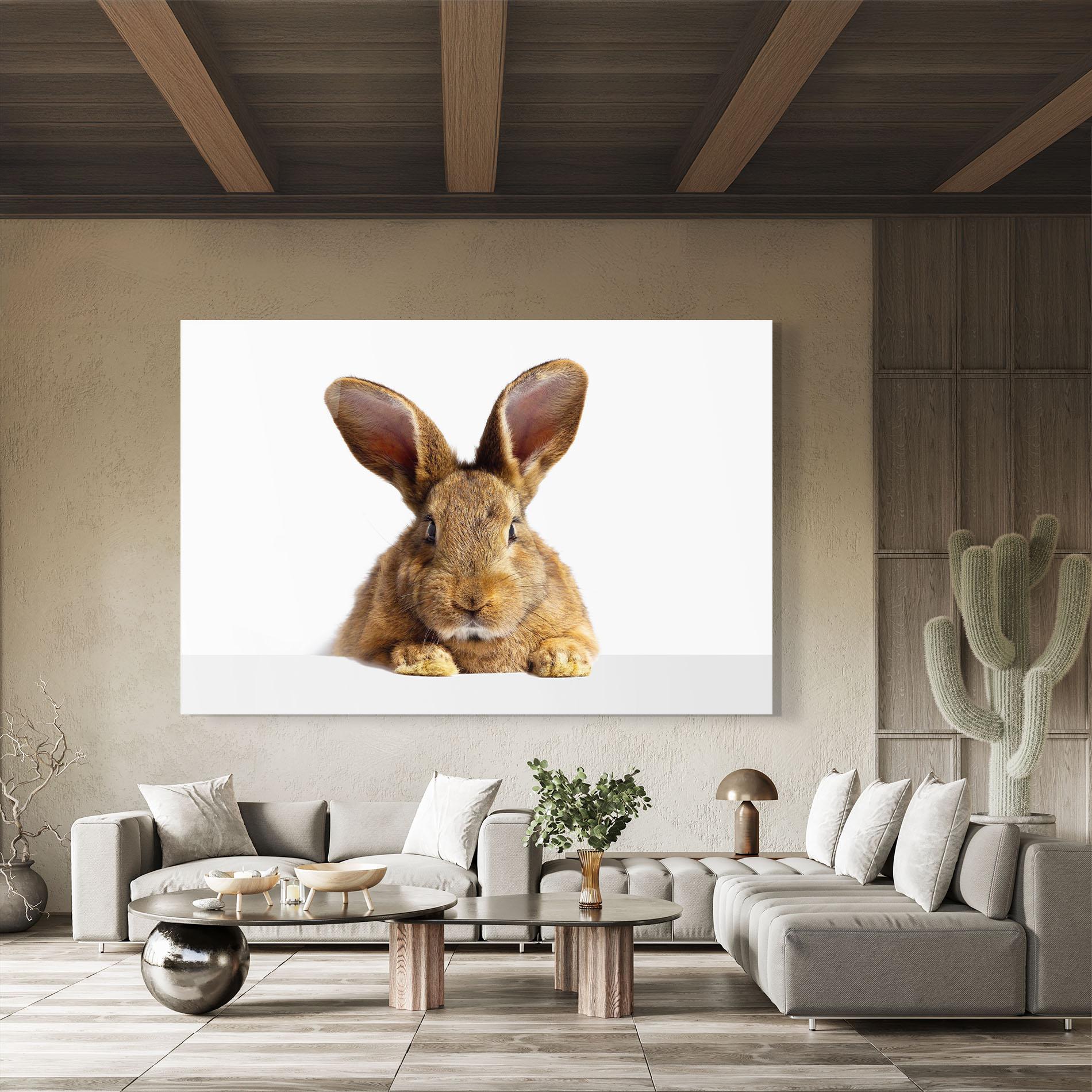 Glasbild Brown Cute Bunny mockup 8