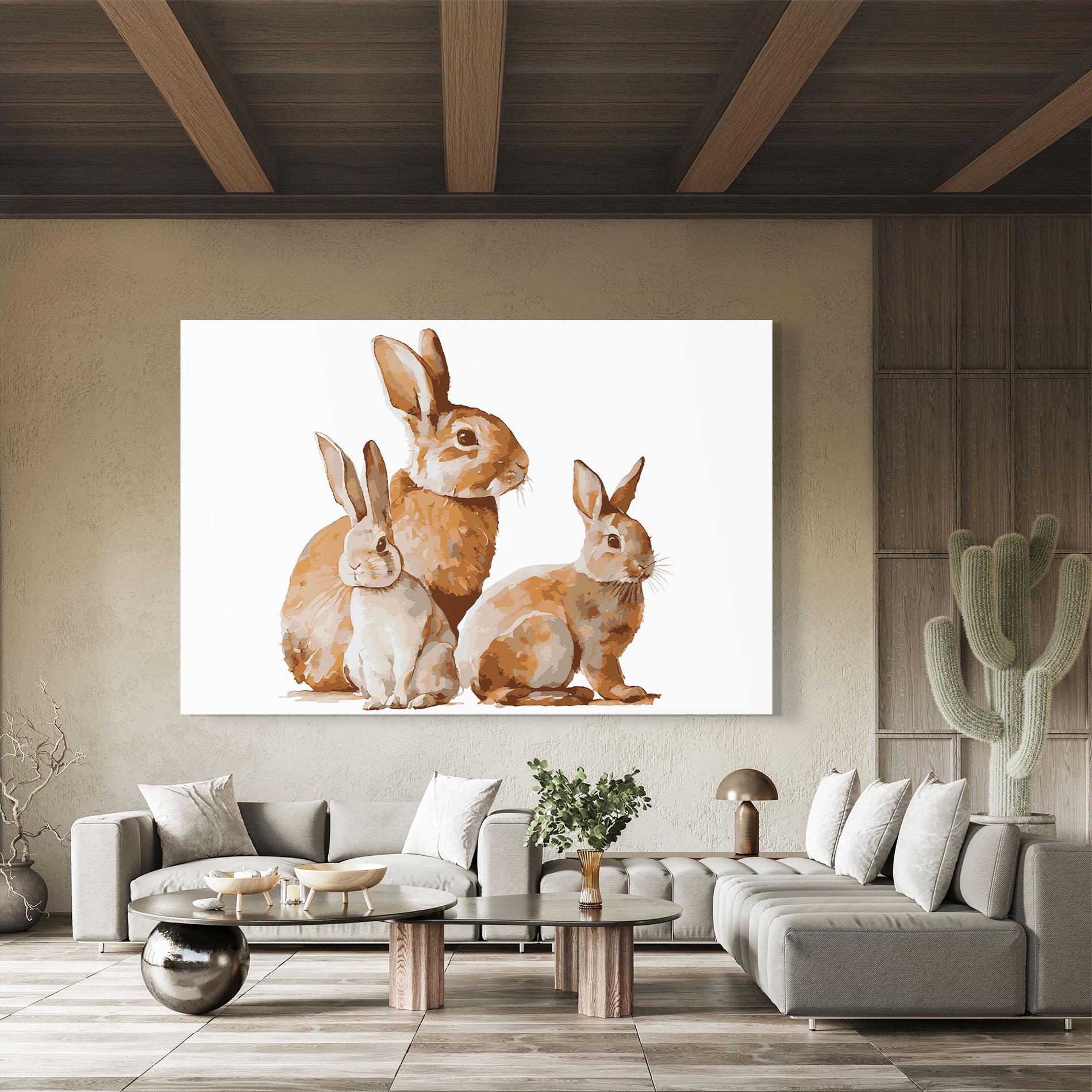 Glasbild Family Rabbit mockup 8