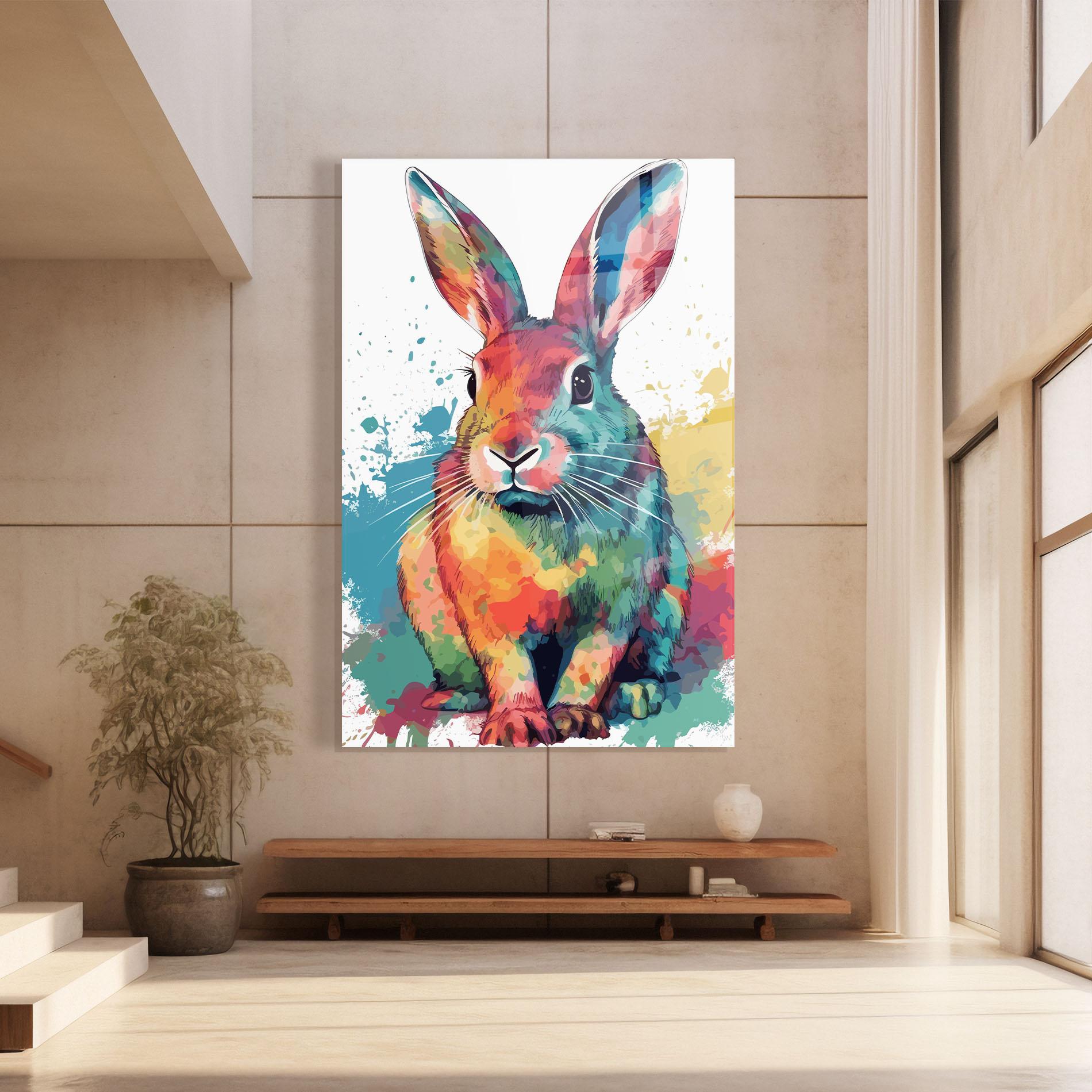 Glasbild Brush Rabbit mockup 8